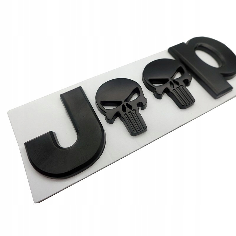 NIEPOWTARZALNY Znaczek Emblemat JEEP Czarny Mat