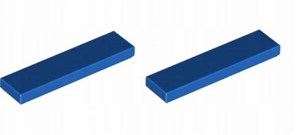 

Lego Płytka płaska 1x4 niebieski 2431 -2szt