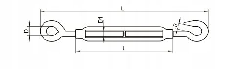 M8 ŚCIĄGACZ HAK-OKO TYPU C STAL KWASOODPORNA A4 1S Rodzaj inny