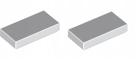 LEGO Пластина плоская 1x2 белый 306901 3069b - 2 шт