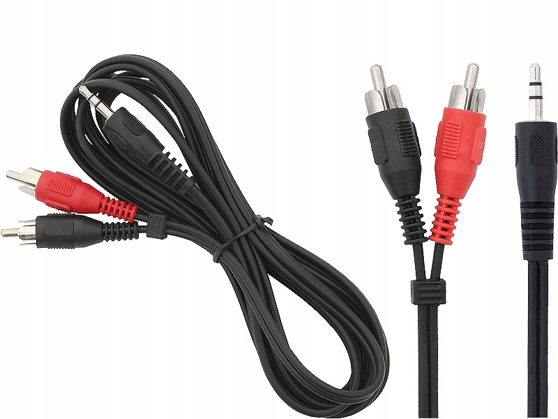 Kabel minijack (3,5 mm) 2x Rca (cinch) 10 m