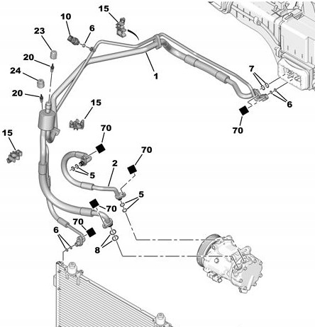 6477D5 - AIR CONDITIONING CABLE BERLINGO PARTNER