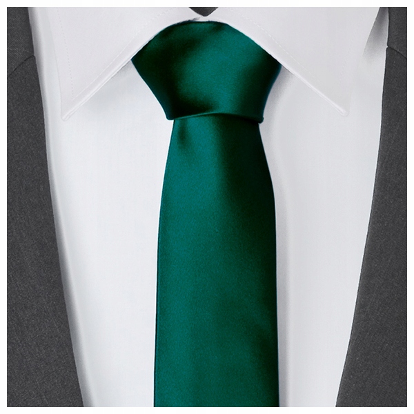 

Butelkowa Zieleń Wąski 6cm Śledż Gładki Krawat gs9