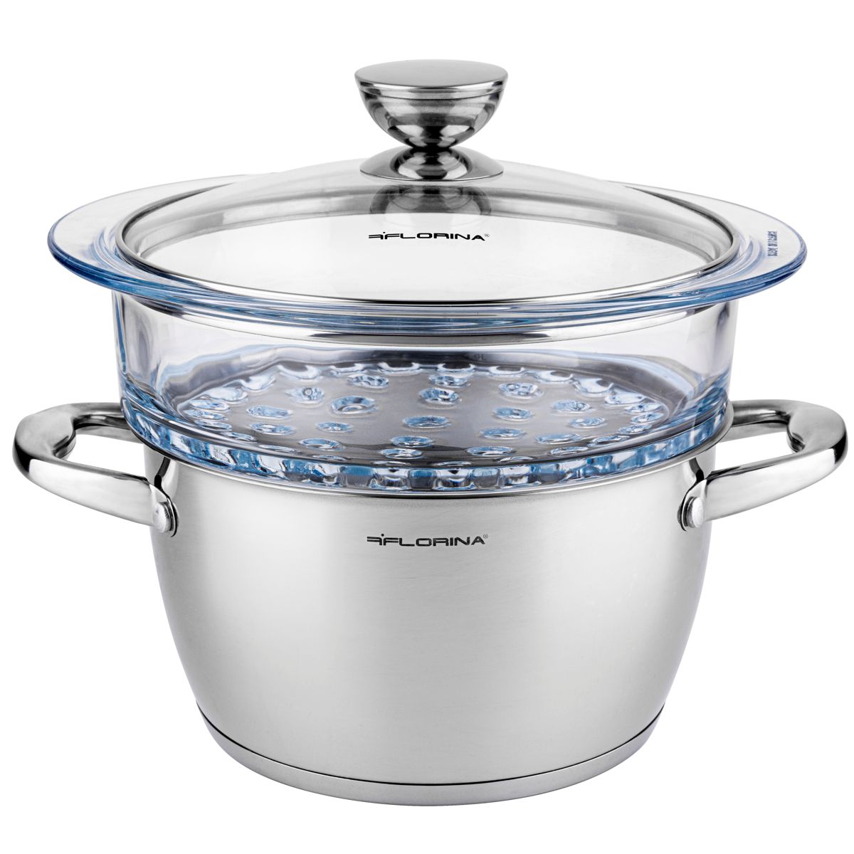 PAROWAR FLORINA STIMA 3EL 20CM SZKLANY WKŁAD INDUK Stan opakowania oryginalne