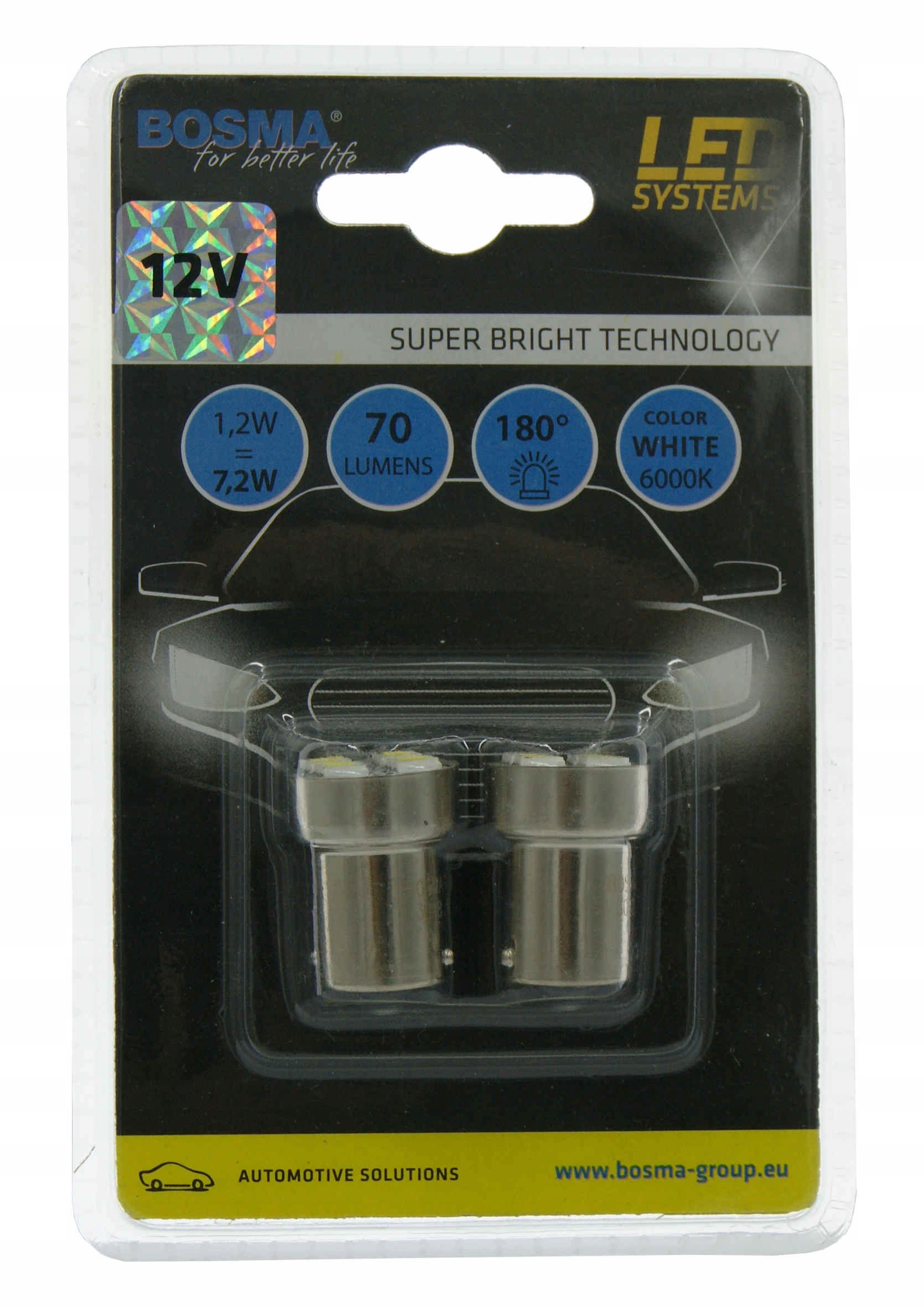 

Bosma Żarówka Ledowa BA15S P21W 12V 4xSMD 2SZT