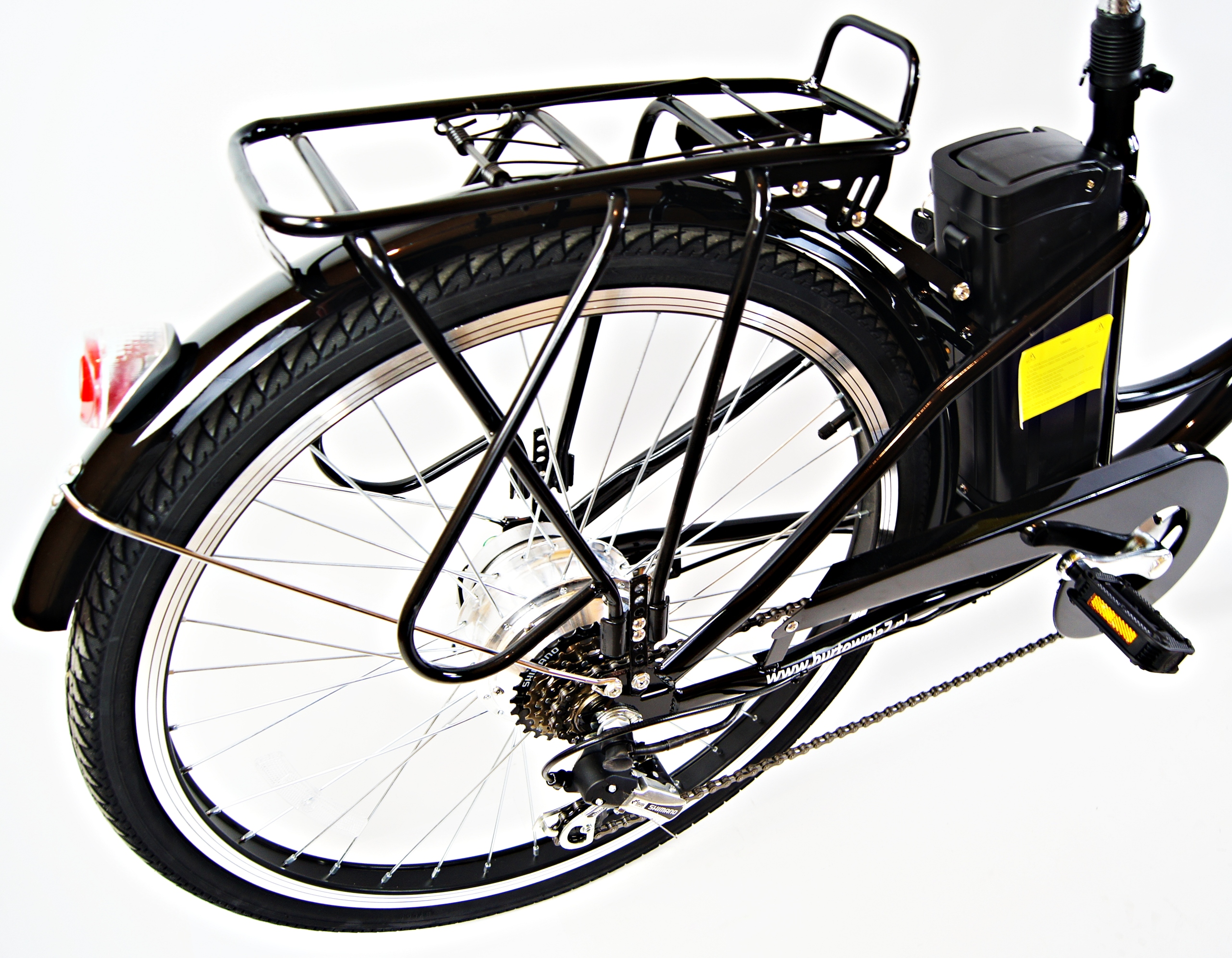 ROWER ELEKTRYCZNY 26 MIEJSKI DAMSKI CZARNY ŁABĘDŹ 7899725261