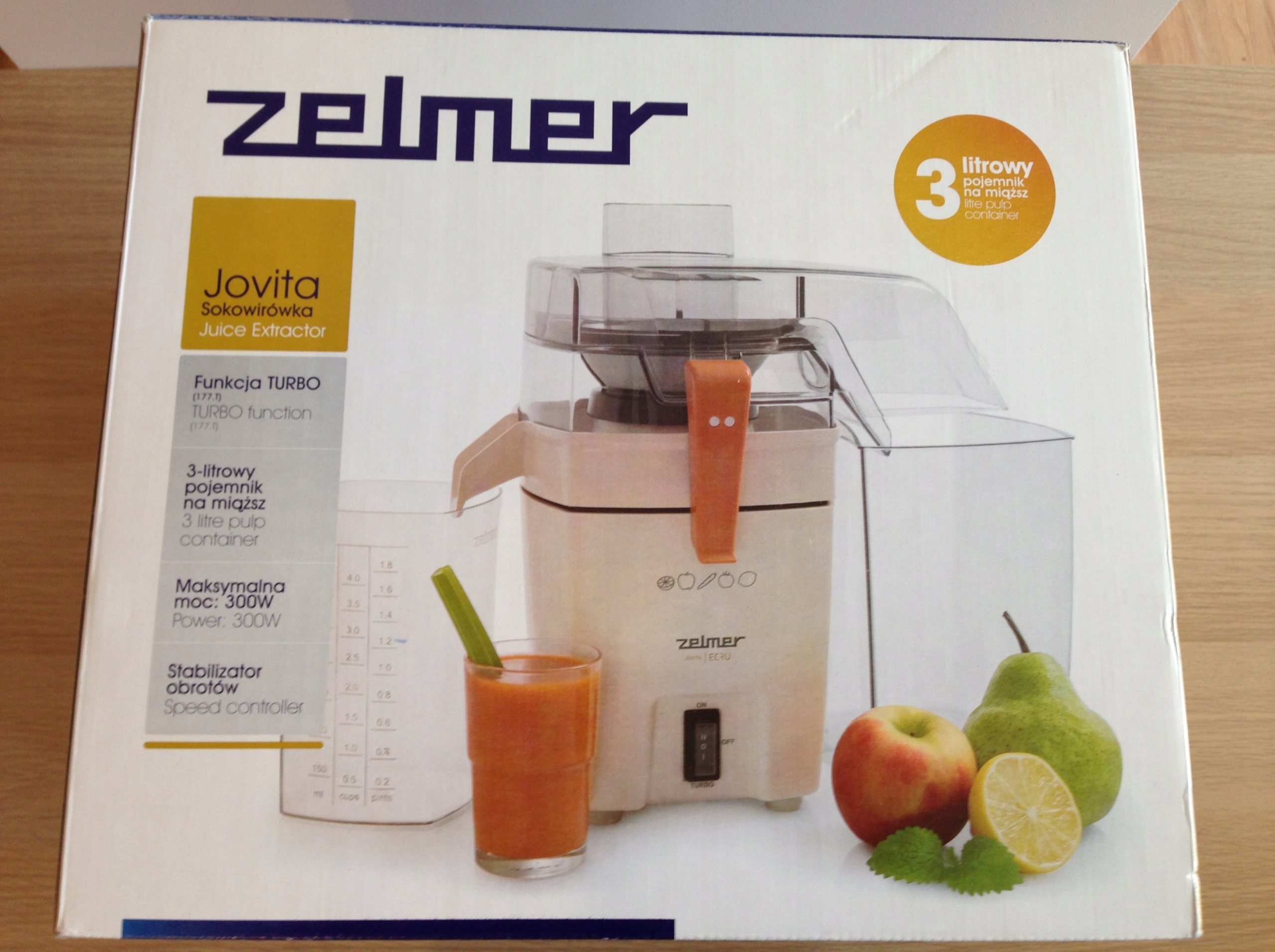 Sokowirówka Zelmer Jowita Typ 177.B 300W Stan idealny Sokowirówka Zelmer Jowita Typ 177.B 300W Stan idealny