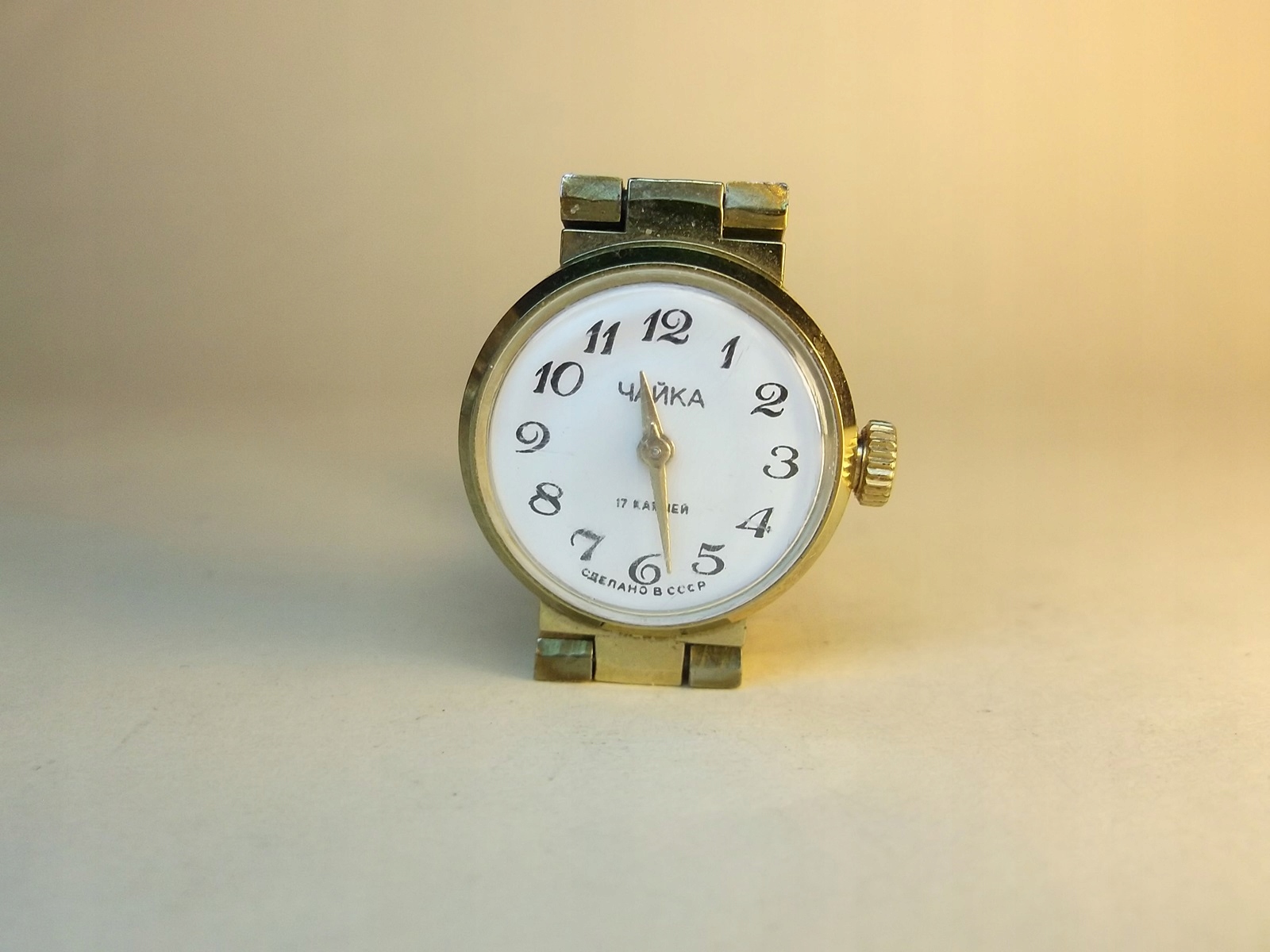 Zegarek Damski Czajka Pozłacana 17 Jewels Lata 80