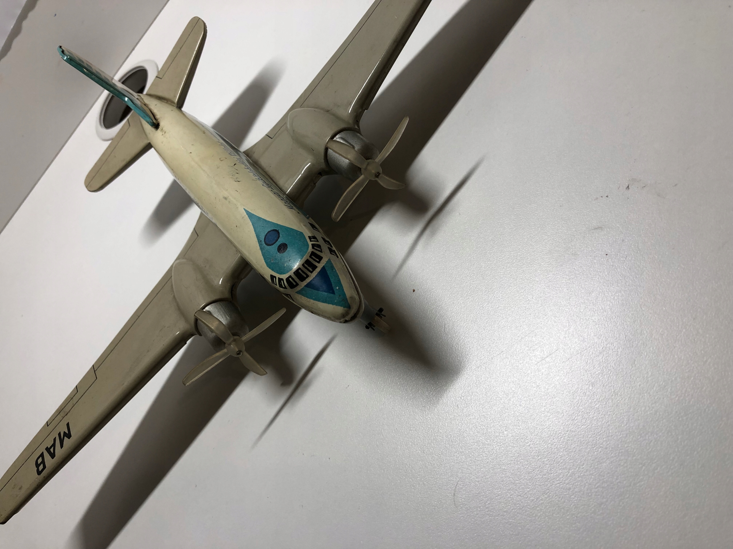 Stary Samolot Zabawka Antyk Prl