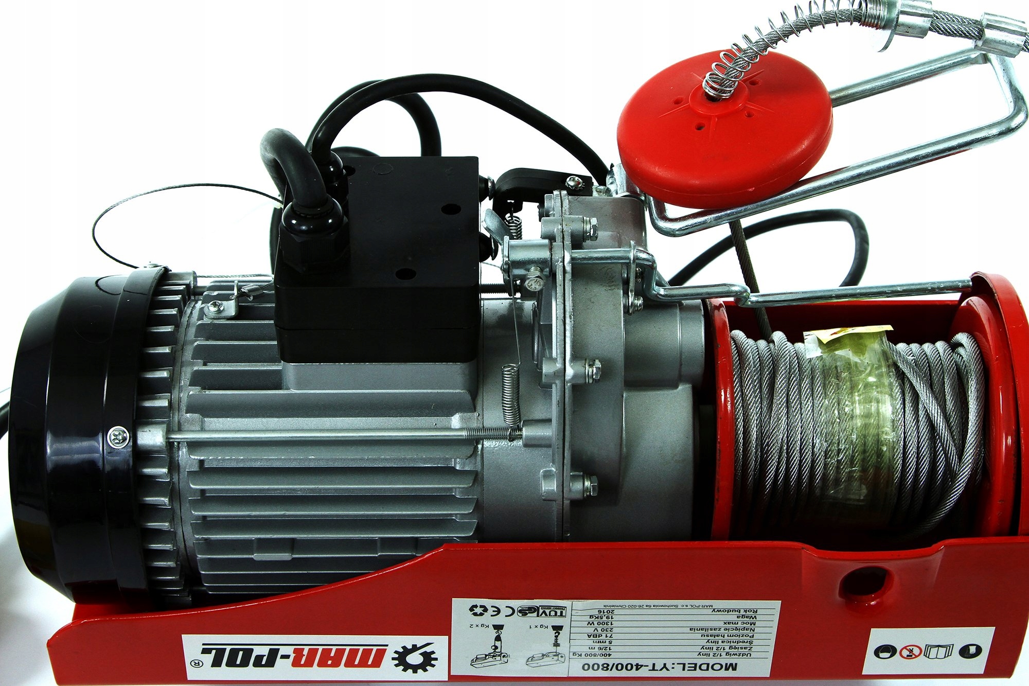 WYCIĄGARKA WCIĄGARKA ELEKTRYCZNA LINOWA 800kg 230V - 7690031817