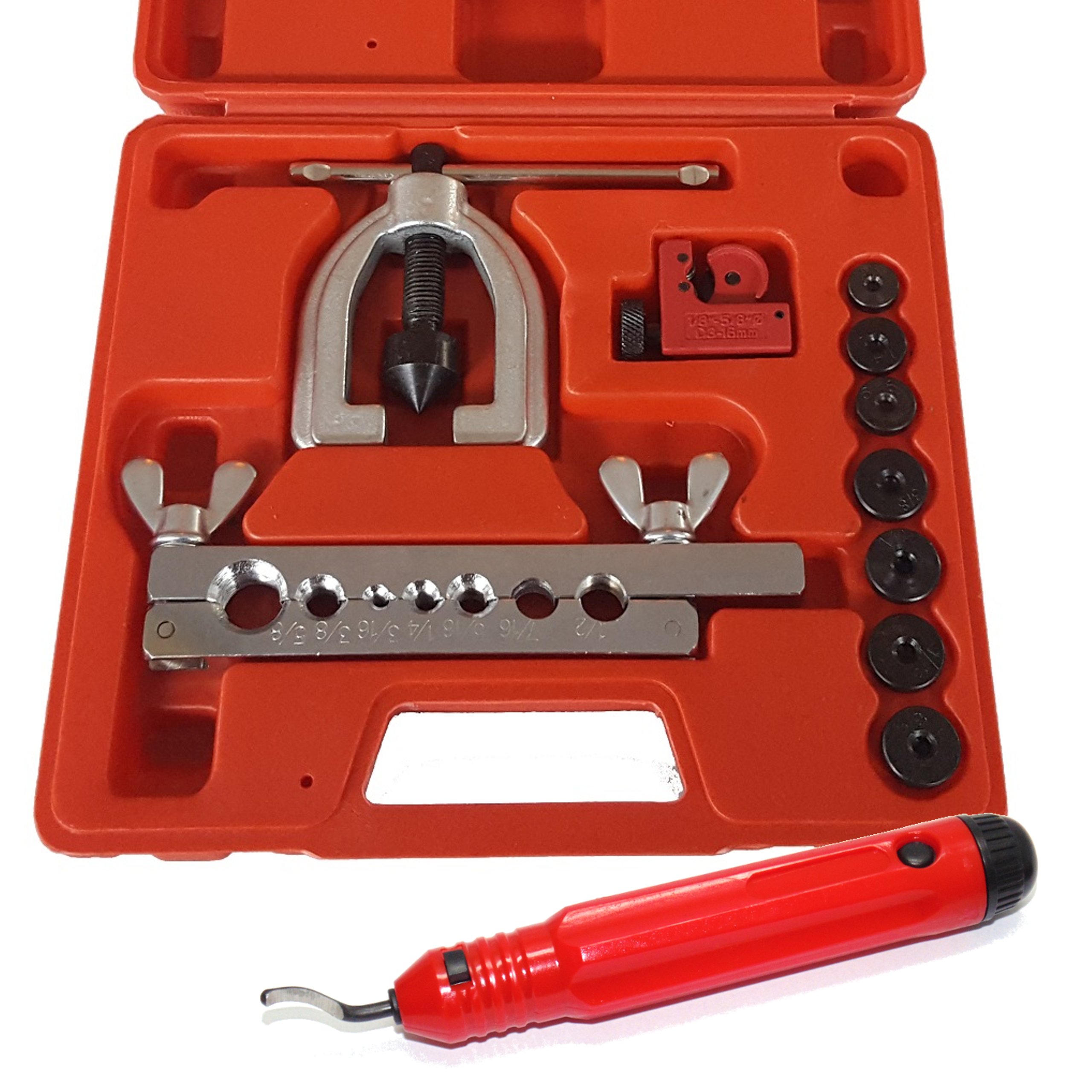 развальцовыватель стальных трубок. развальцовка металлических трубок сервис ключ 70619. вальцовка тормозных трубок. набор для развальцовки труб 3-19 мм hogert. вальцовка тормозных трубок.