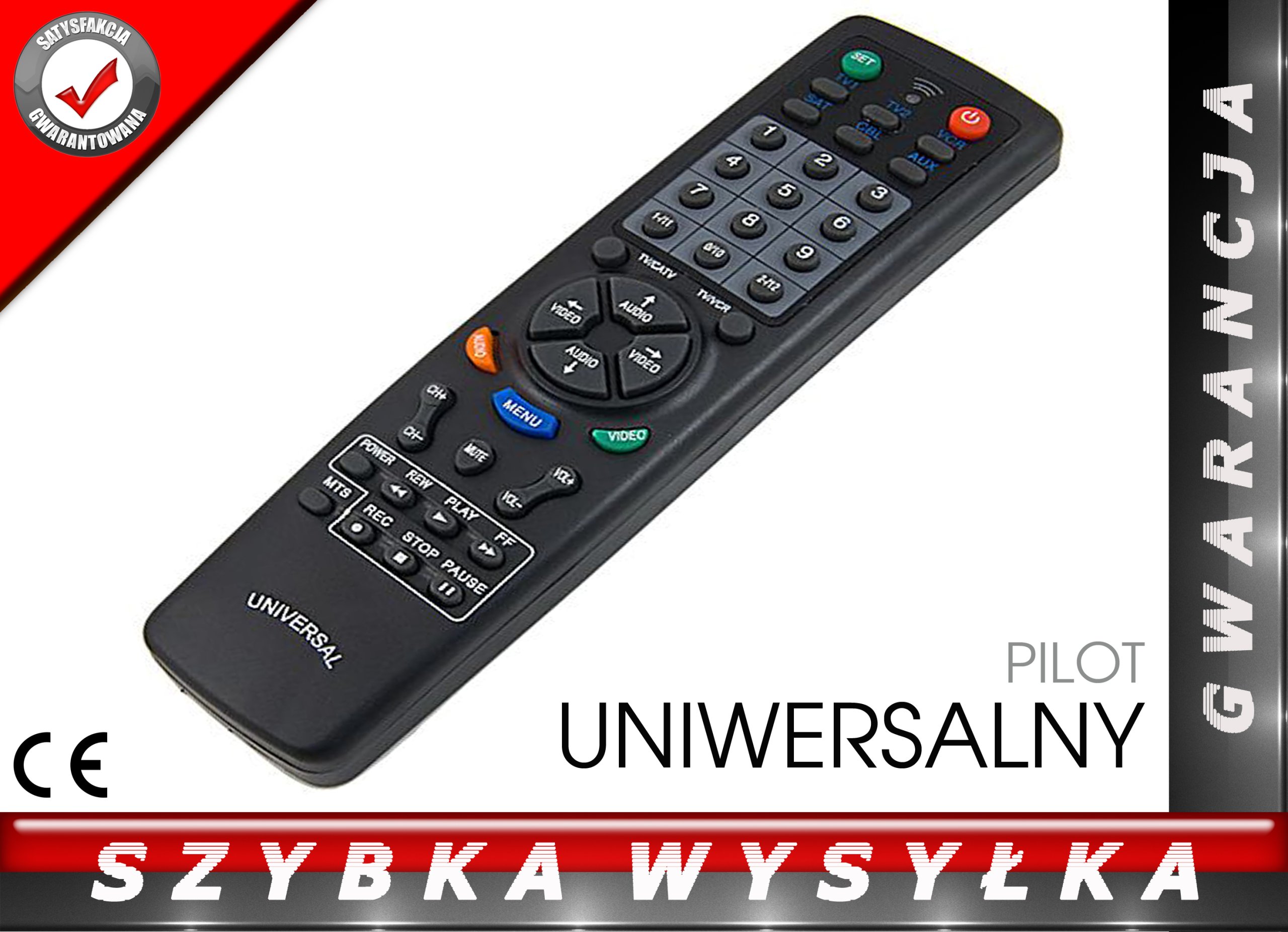 PILOT UNIWERSALNY DO TELEWIZORA DVD SAT 99 MODELI