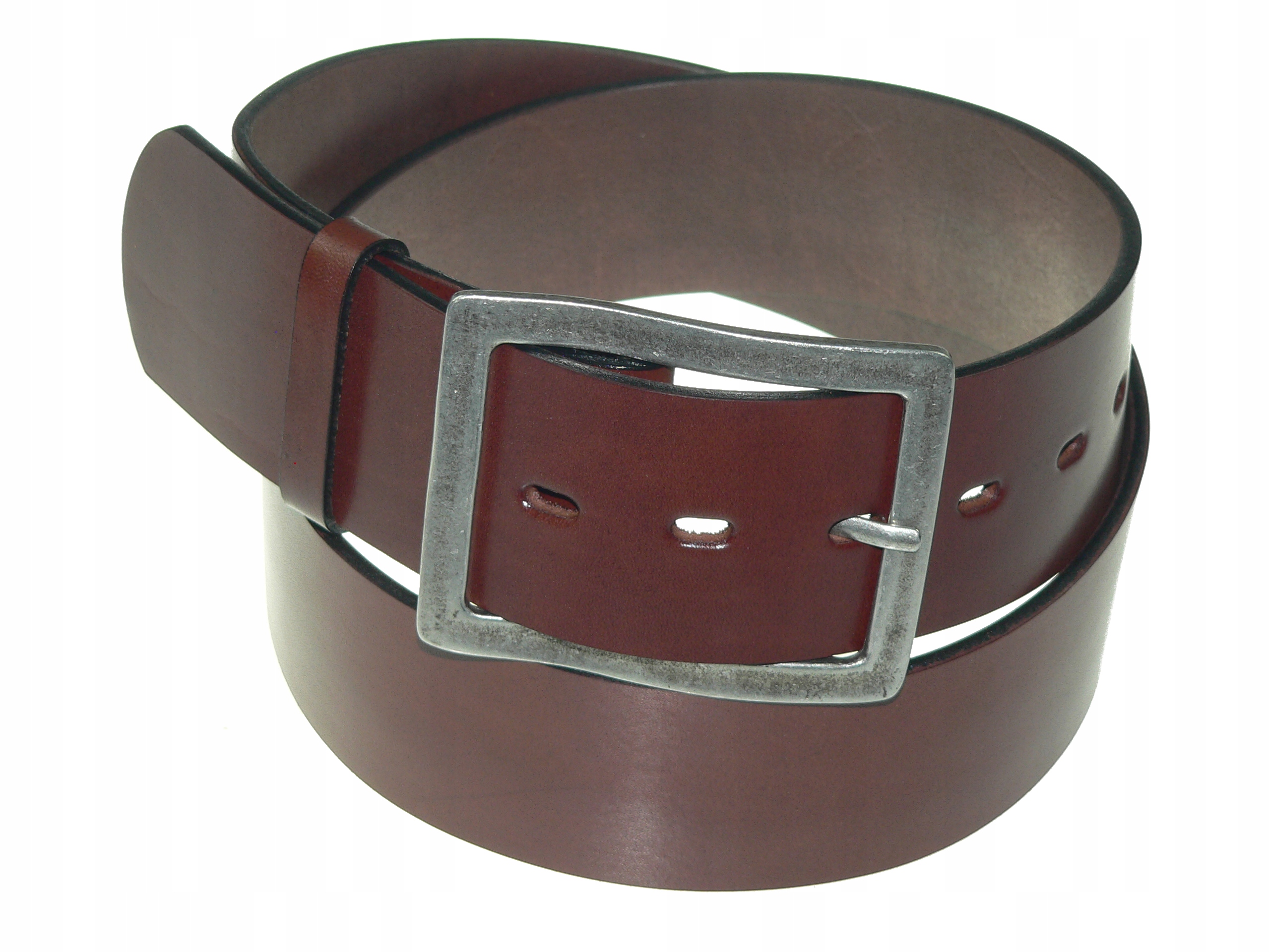 Szeroki Pas Do Spodni Skórzany Pasek Męski 5,0 cm - 7468370978