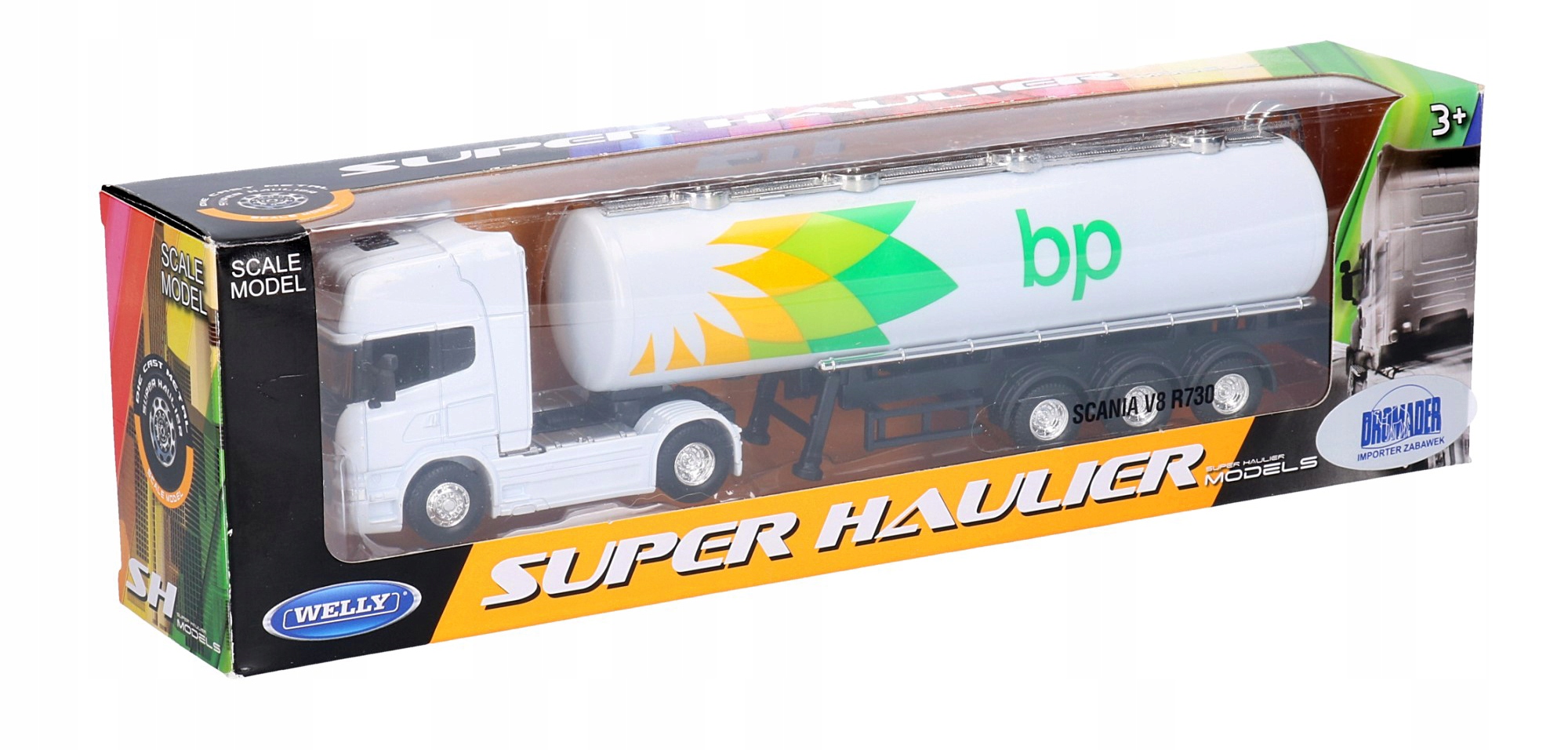 Samochód Tir Scania Cysterna Bp Welly 68022s Bp F 7610376499