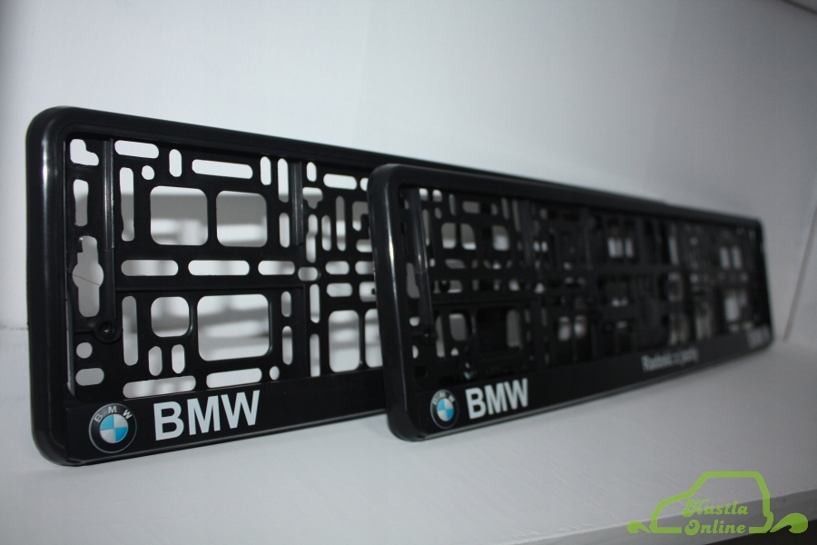 4 Ramki z nadrukiem BMW Radość z Jazdy czarne tło