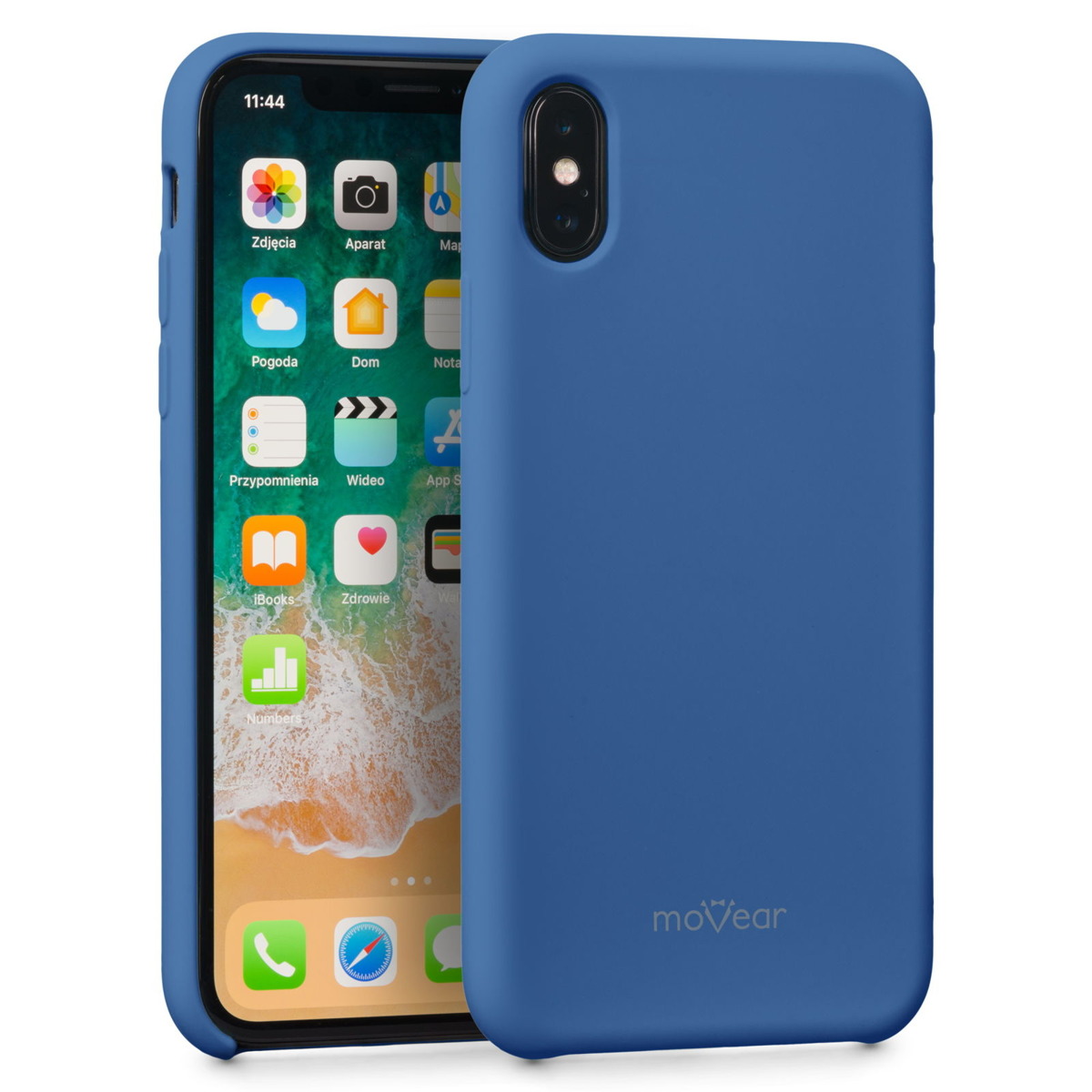 Silikon Case na iPhone X Etui MOVEAR Niebieskie - 7225792943 ...