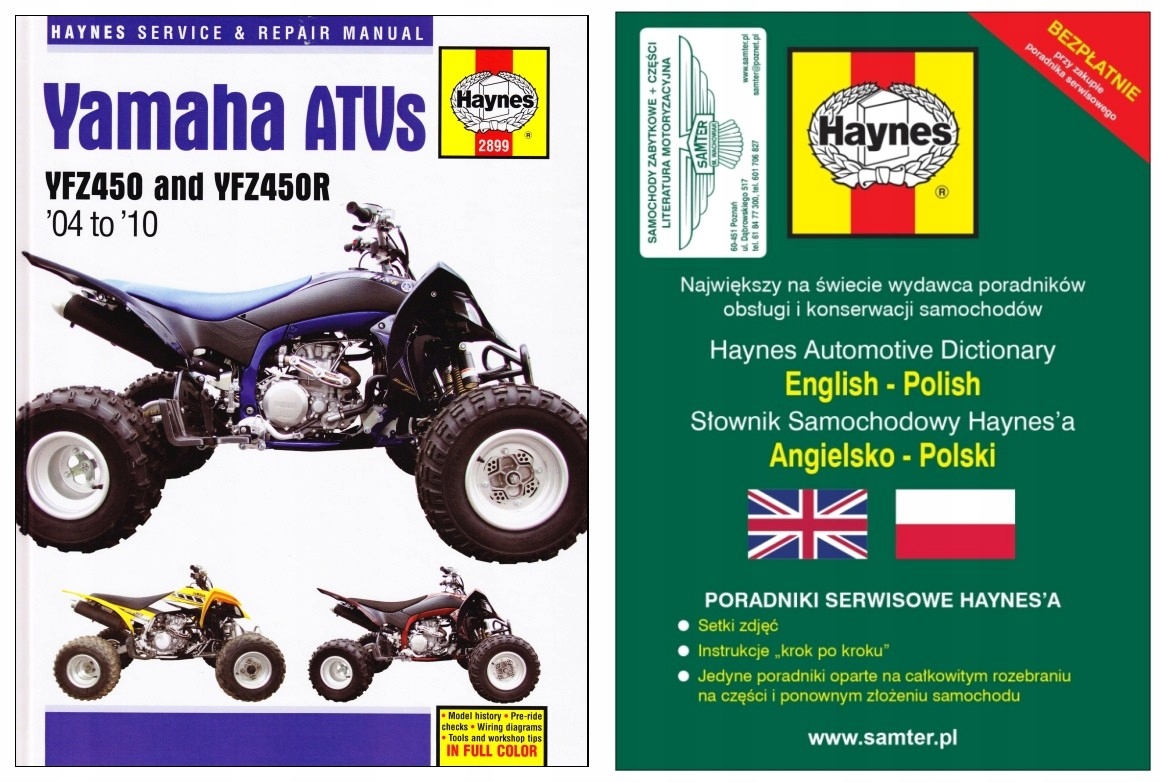 QUAD YAMAHA YFZ450 YFZ450R 04-10 instrukcja Haynes