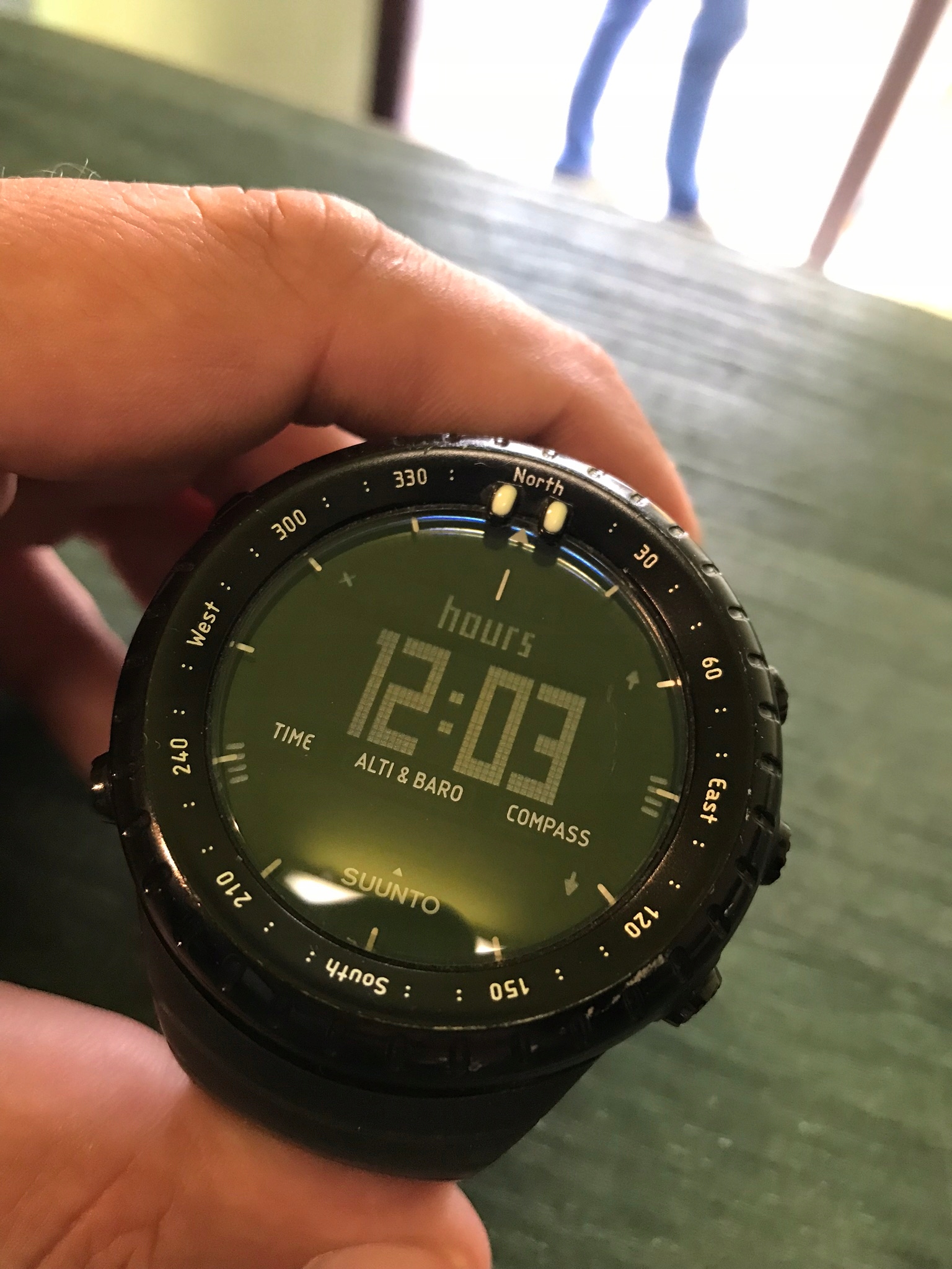 suunto core all black set time
