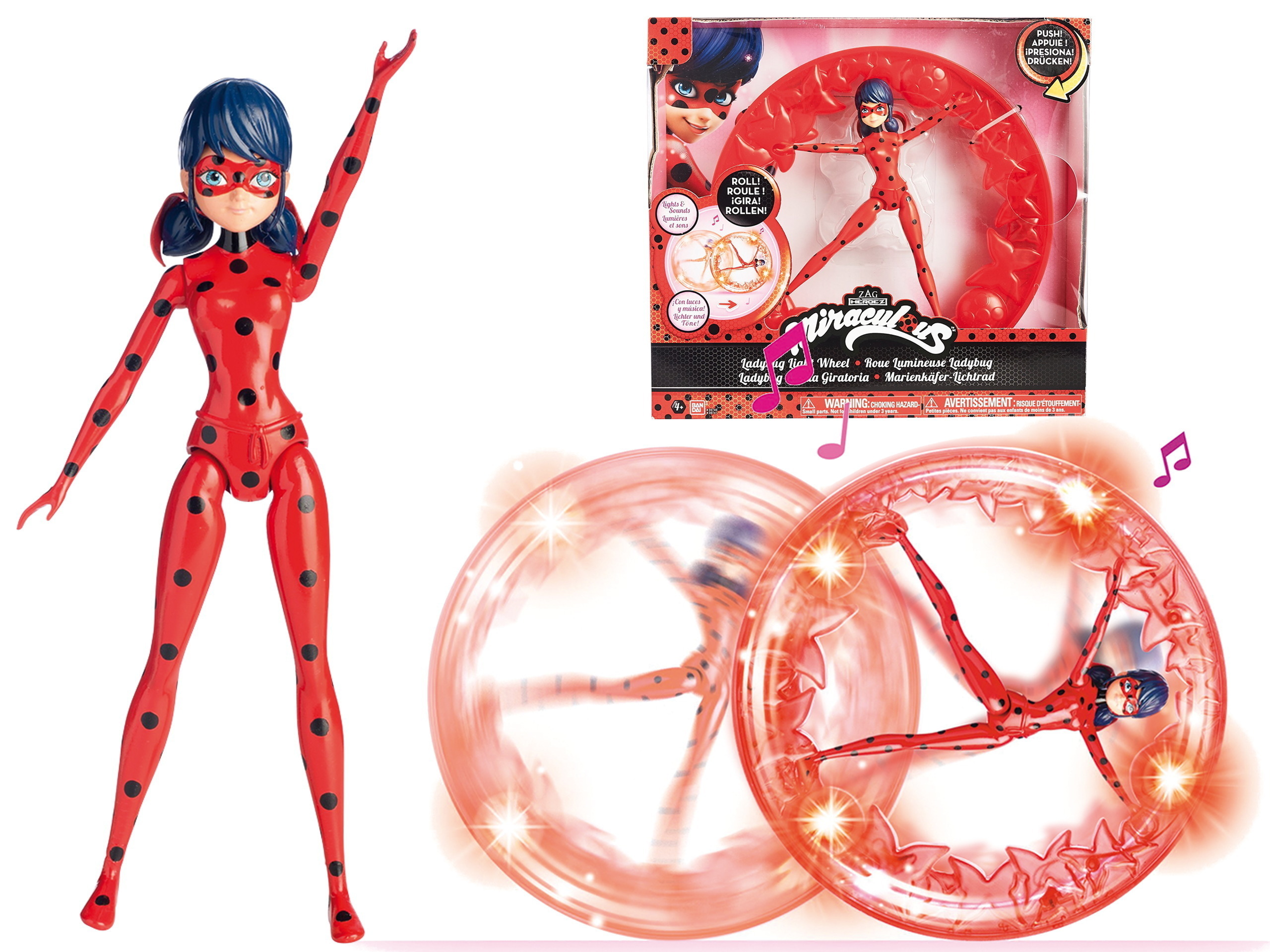 Cobi Miraculous Biedronka Czarny Kot świecące Koło 7193382026