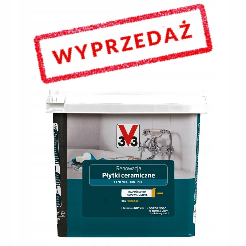 V33 FARBA RENOWACYJNA DO PŁYTEK CERAMICZNYCH 0,75L - 7644876596