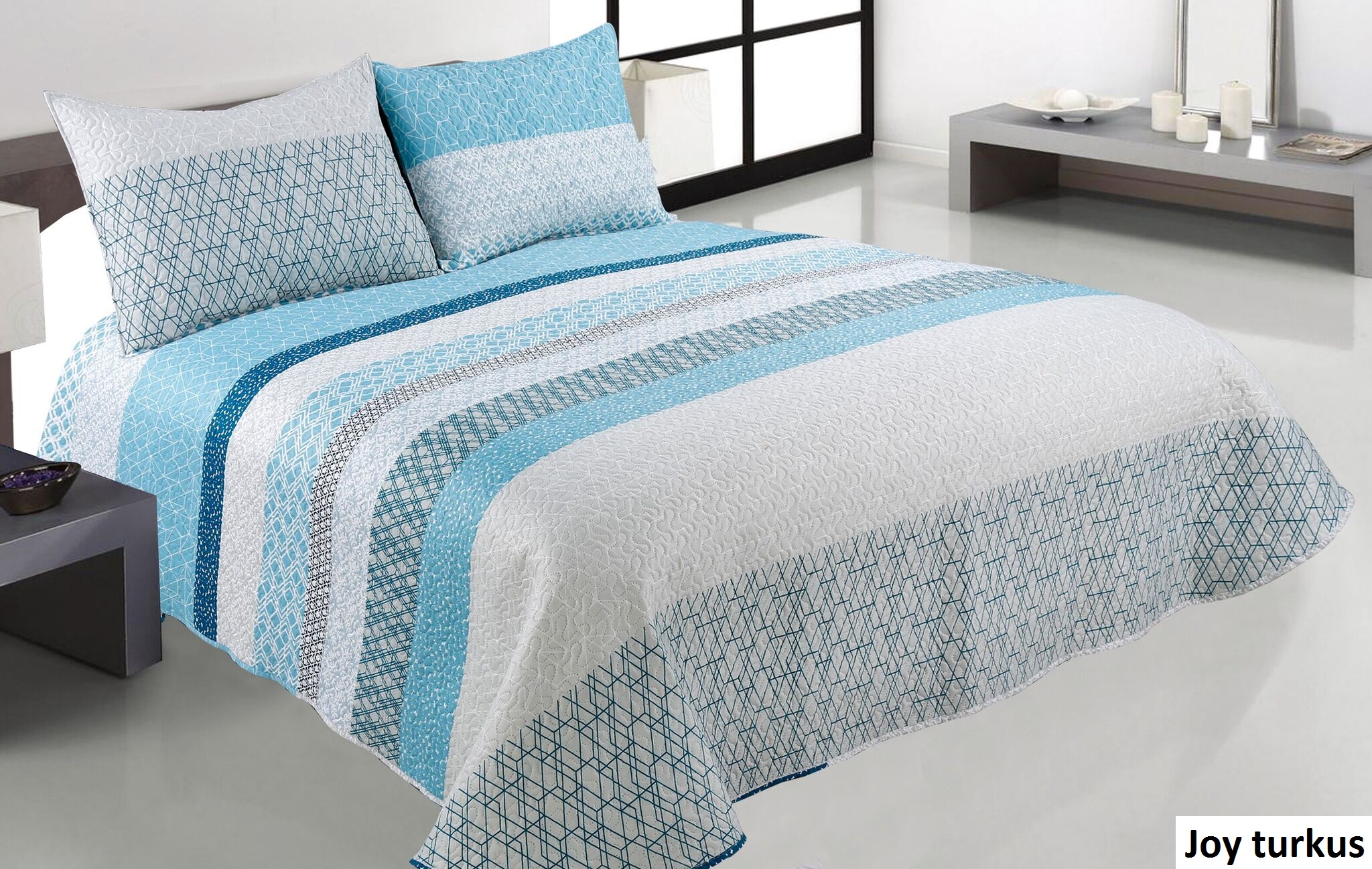 Narzuta na łóżko 200x220 do sypialni PIKOWANA koc - 7322207231