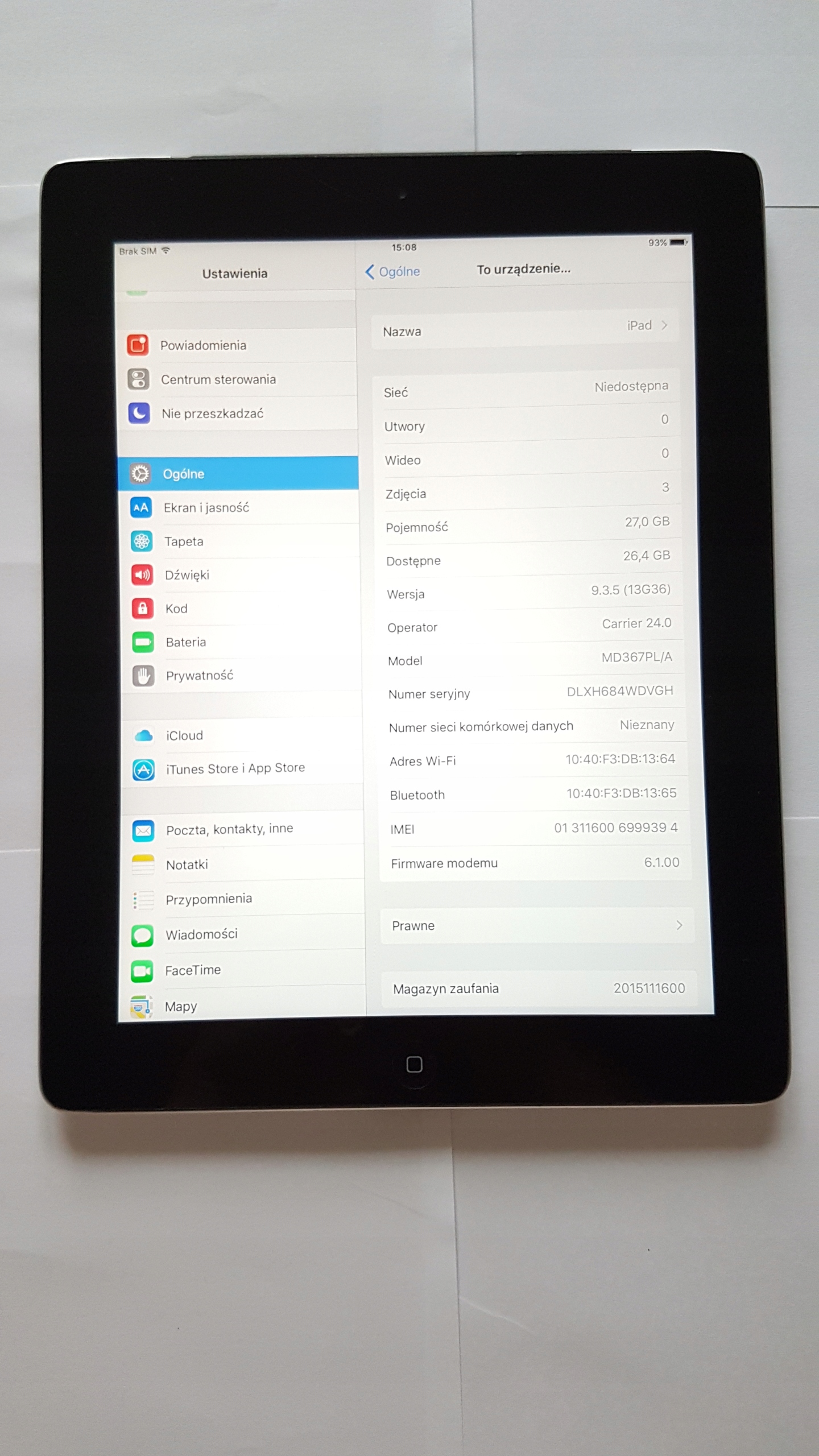 Ipad 3gen 32gb A1430 Apple Ios Sprawny Zestaw 7475325094