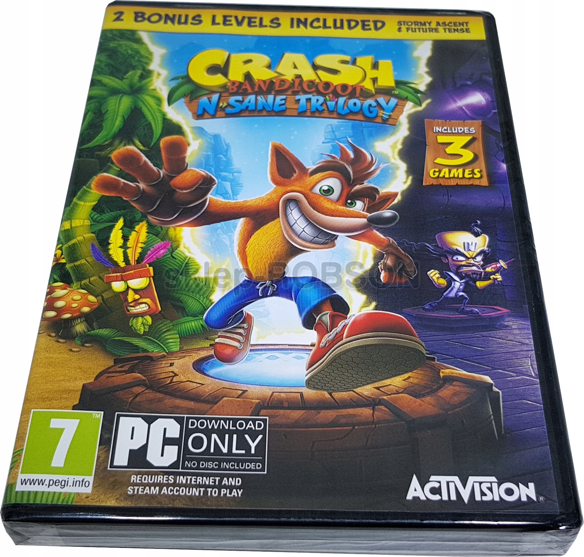 CRASH BANDICOOT N.SANE TRILOGY PC BOX + DLC 7429314468 oficjalne