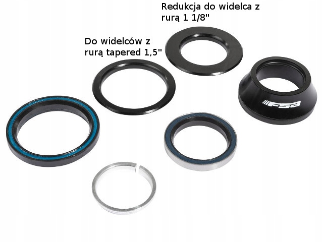 FSA Orbit I-T taper stery 1-1/8 - 1,5 + redukcja