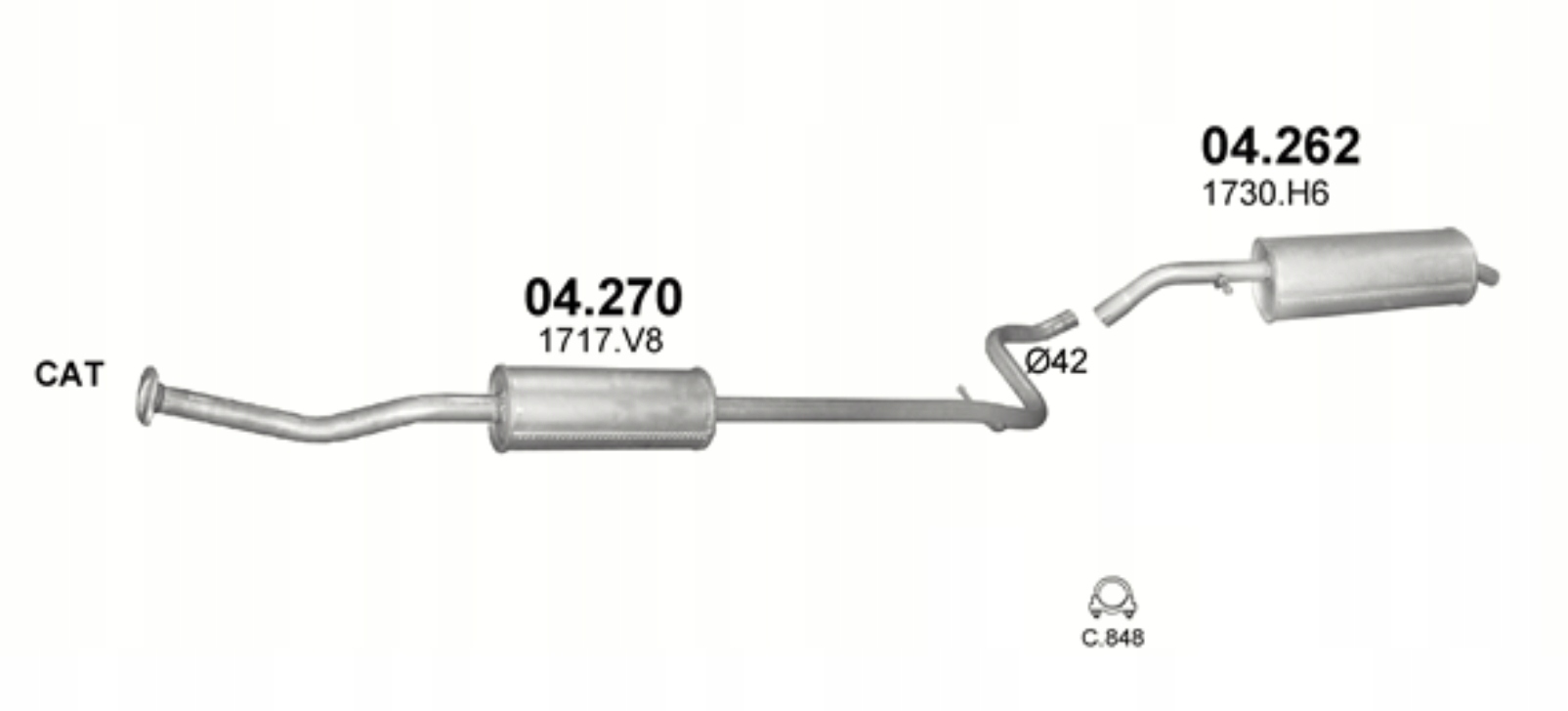 Резонатор глушителя Ситроен с4 диаметр трубы