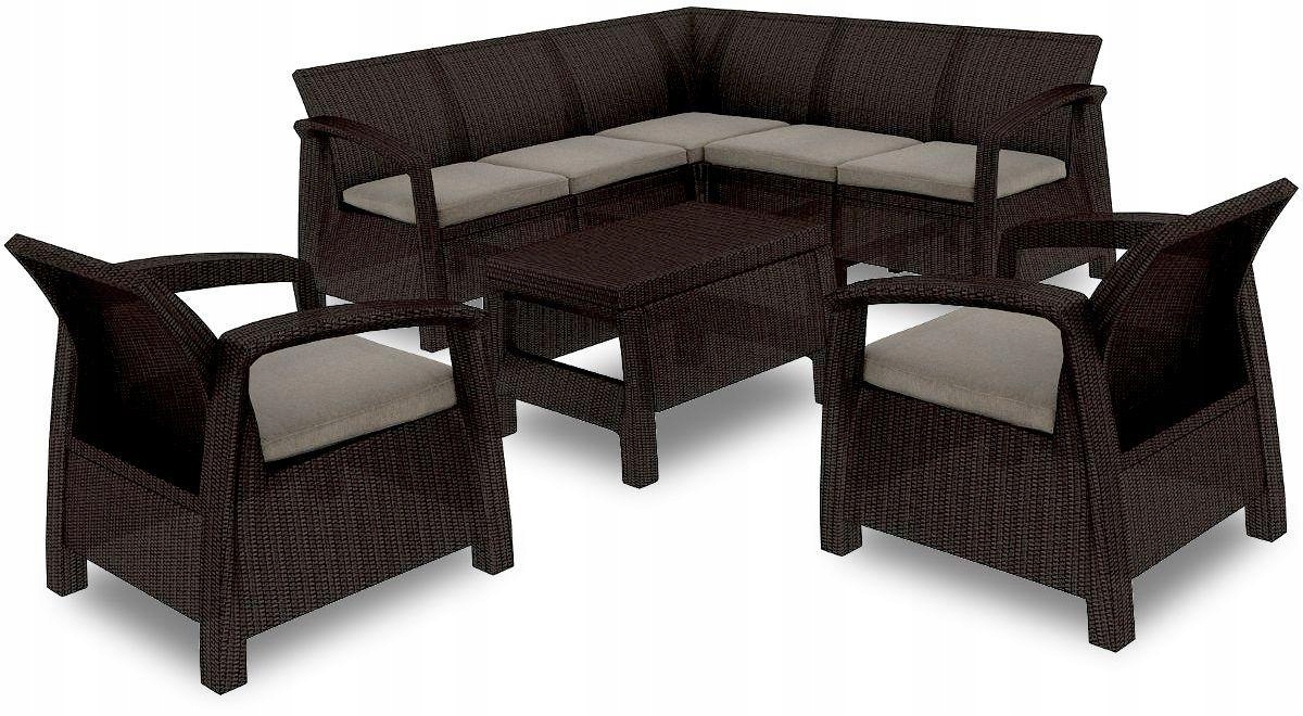 Meble ogrodowe 'rattan' Narożnik ogrodowy Corfu RD ...