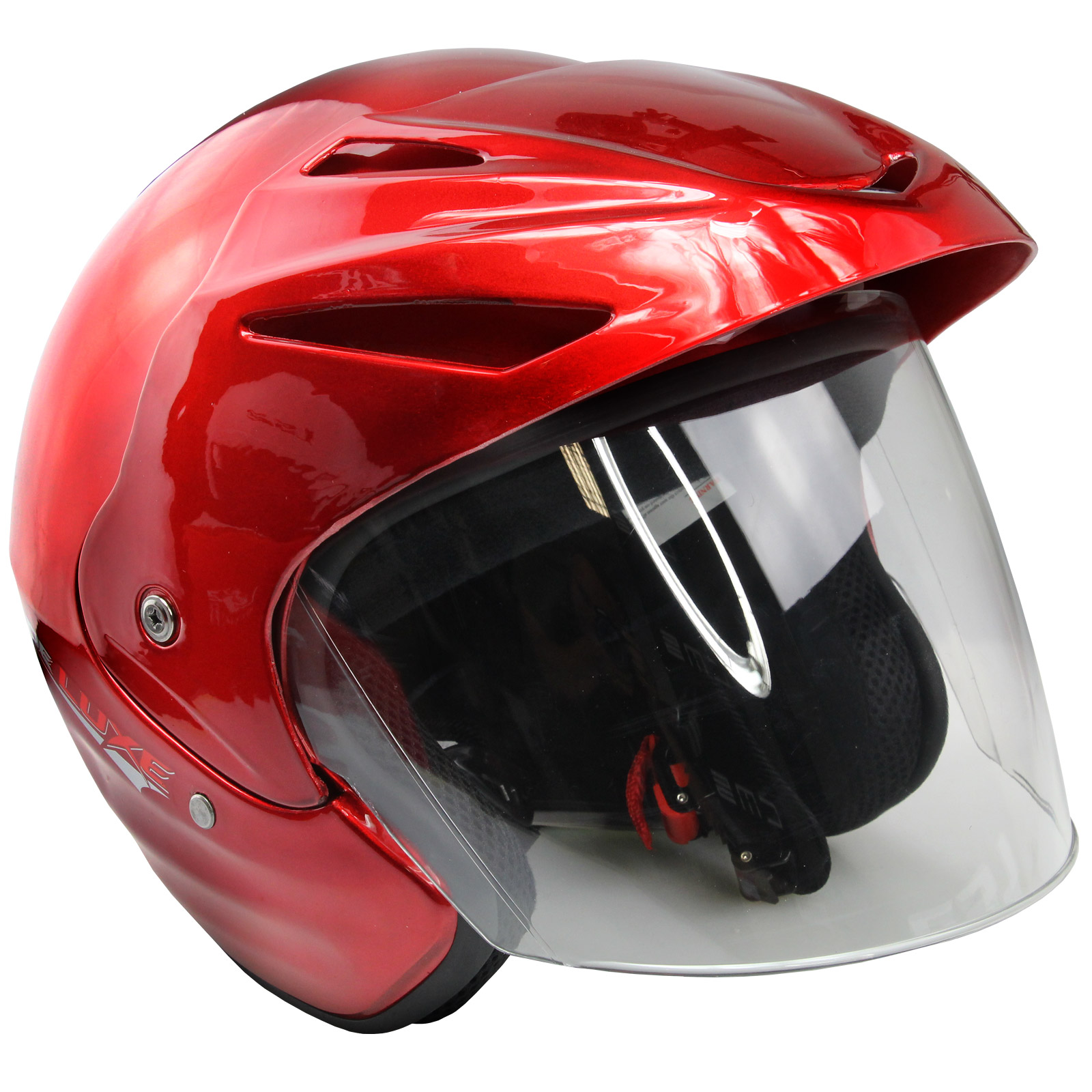 KASK OTWARTY NA MOTOR SKUTER CHOPPER RED L 7396376309 oficjalne