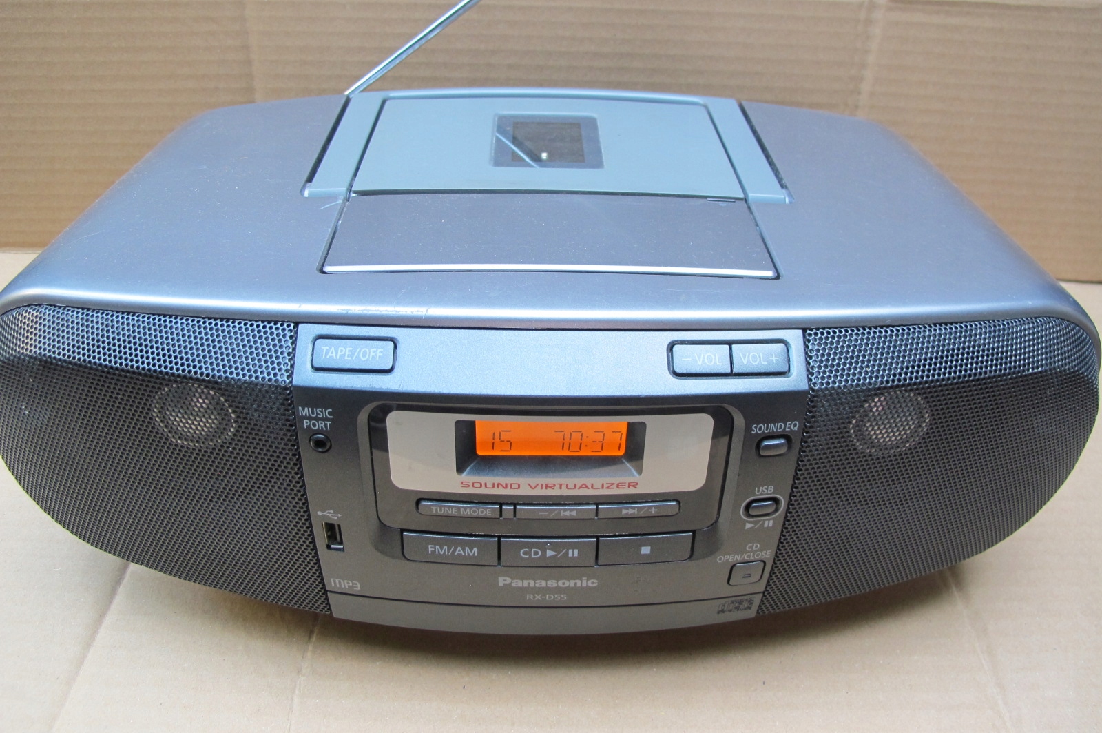 Panasonic RX-D55 ラジカセ CDプレーヤー Panasonic RX-D55 CD Tape Cassette Player, FM Radio Boombox