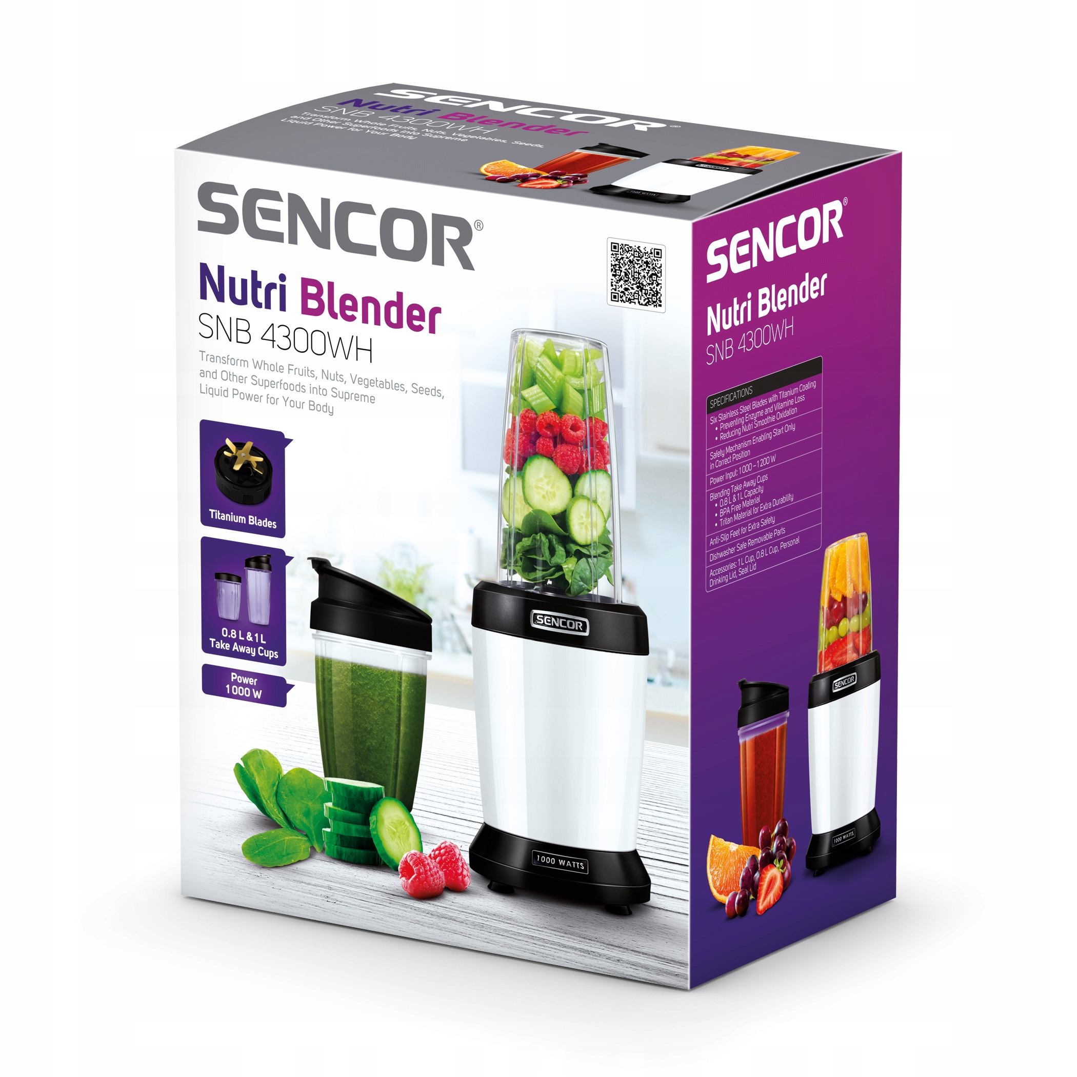 Nutri Blender Smoothie Sencor SNB 4300WH 1000W HIT 7030094740