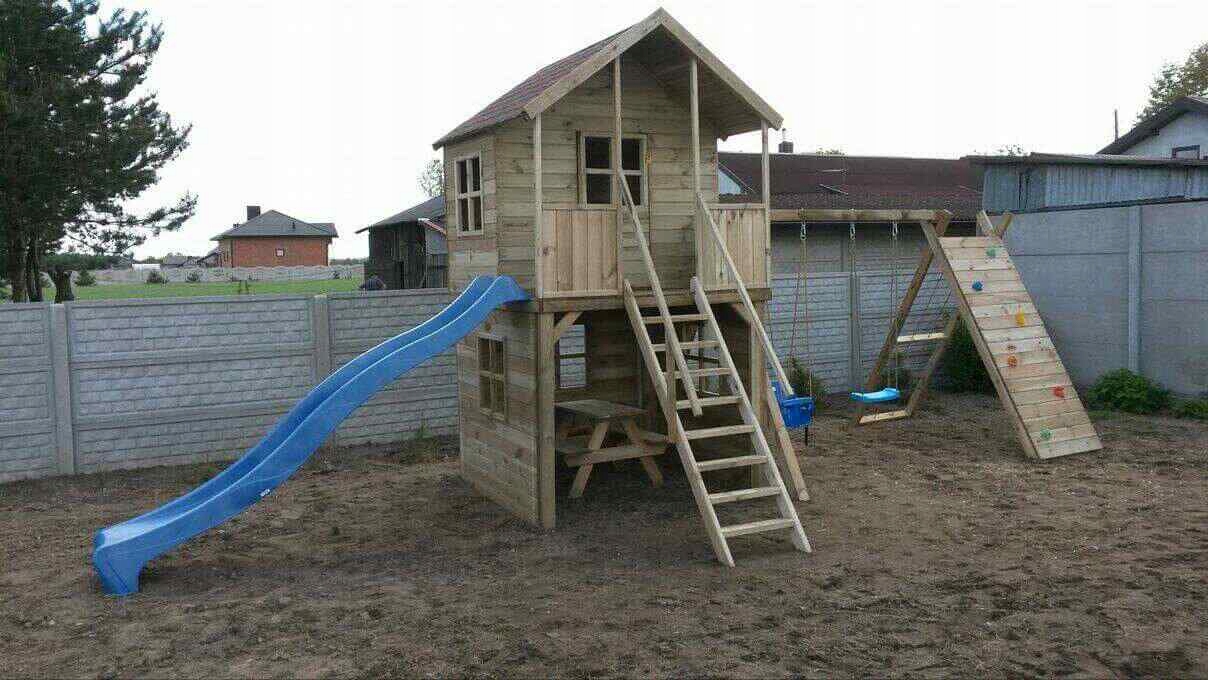 Drewniany plac zabaw NATAN do ogrodu. OKAZJA! - 7833851448 ...