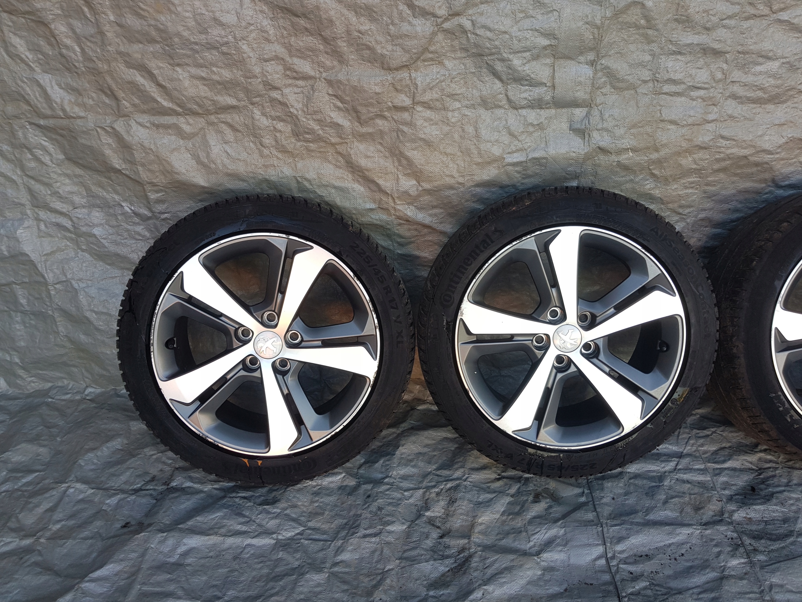 PEUGEOT 308 FELGI ALU 17" + OPONY 225/45/17R 7488416153