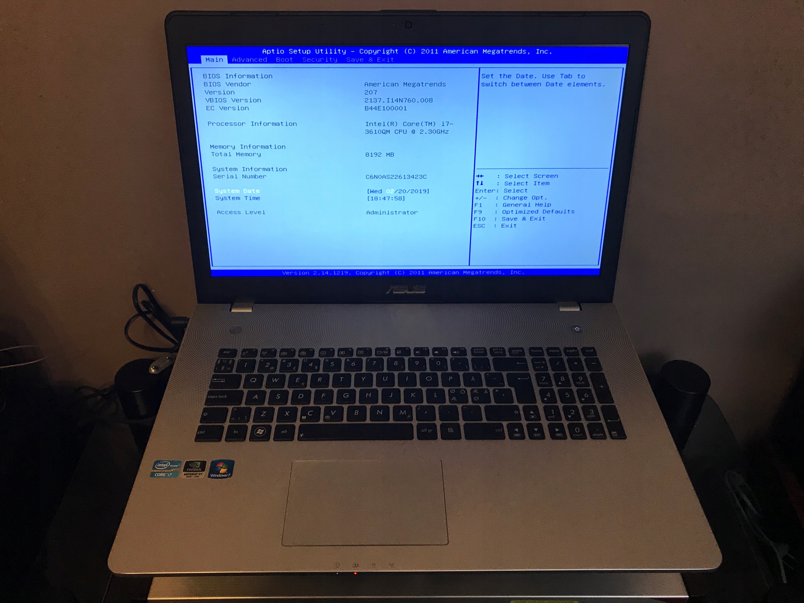 Asus N76V 17 i7 3610QM 8gr 750g Nividia 2GB okazja