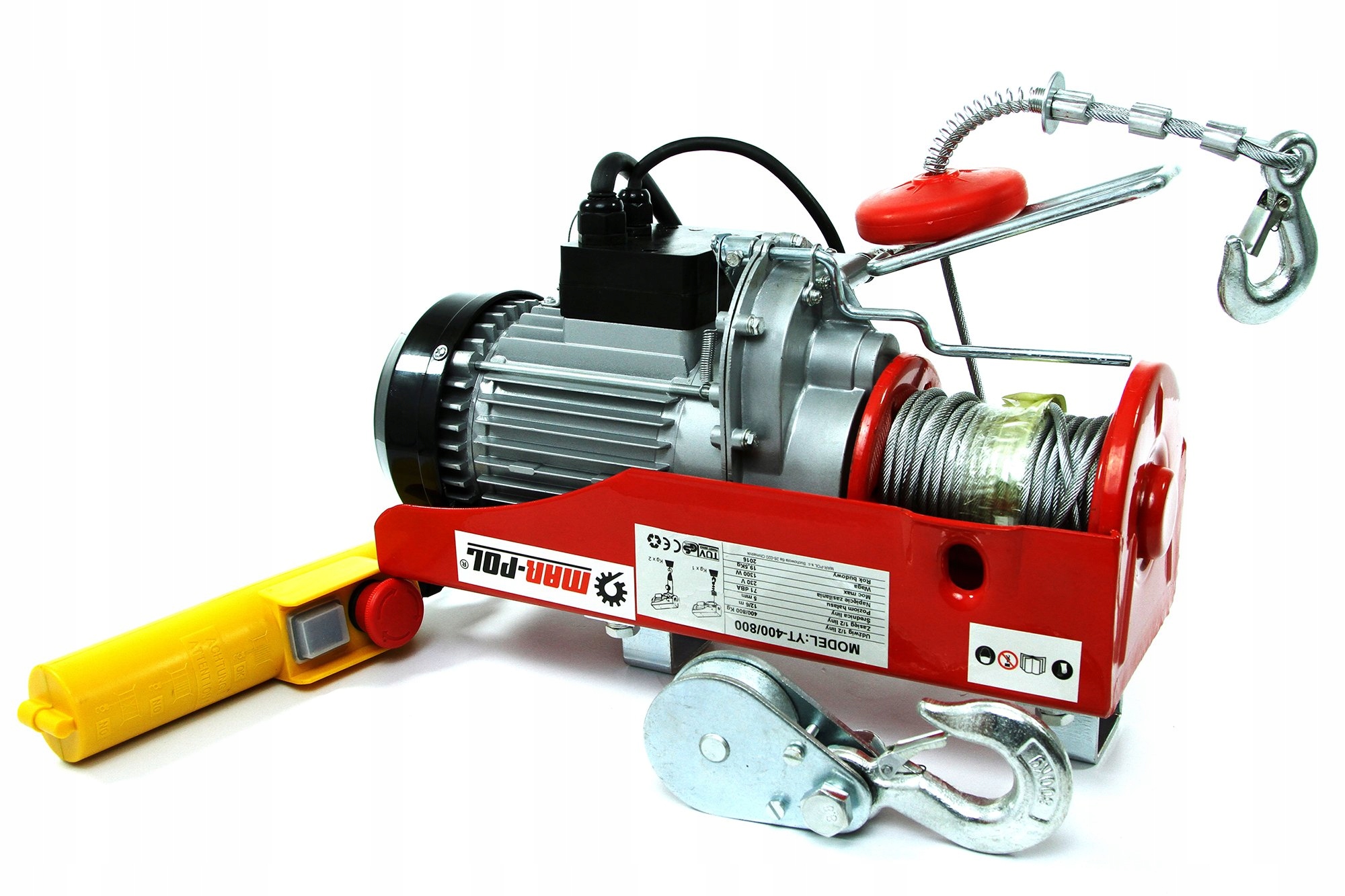 WYCIĄGARKA WCIĄGARKA ELEKTRYCZNA LINOWA 800kg 230V - 7690031817