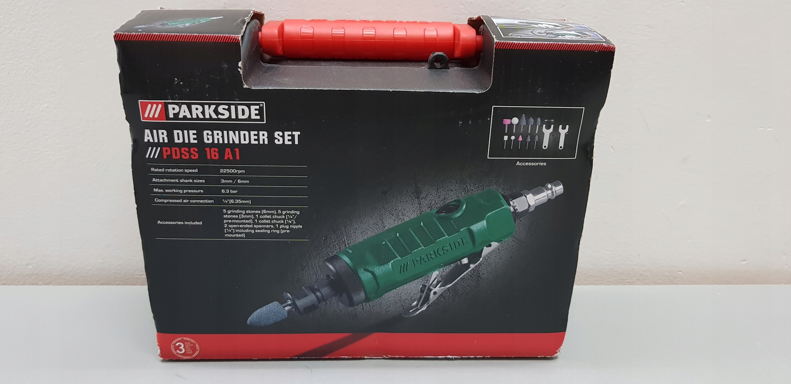 SZLIFIERKA PNEUMATYCZNA PARKSIDE PDSS 16 A1 21734C 7962397391