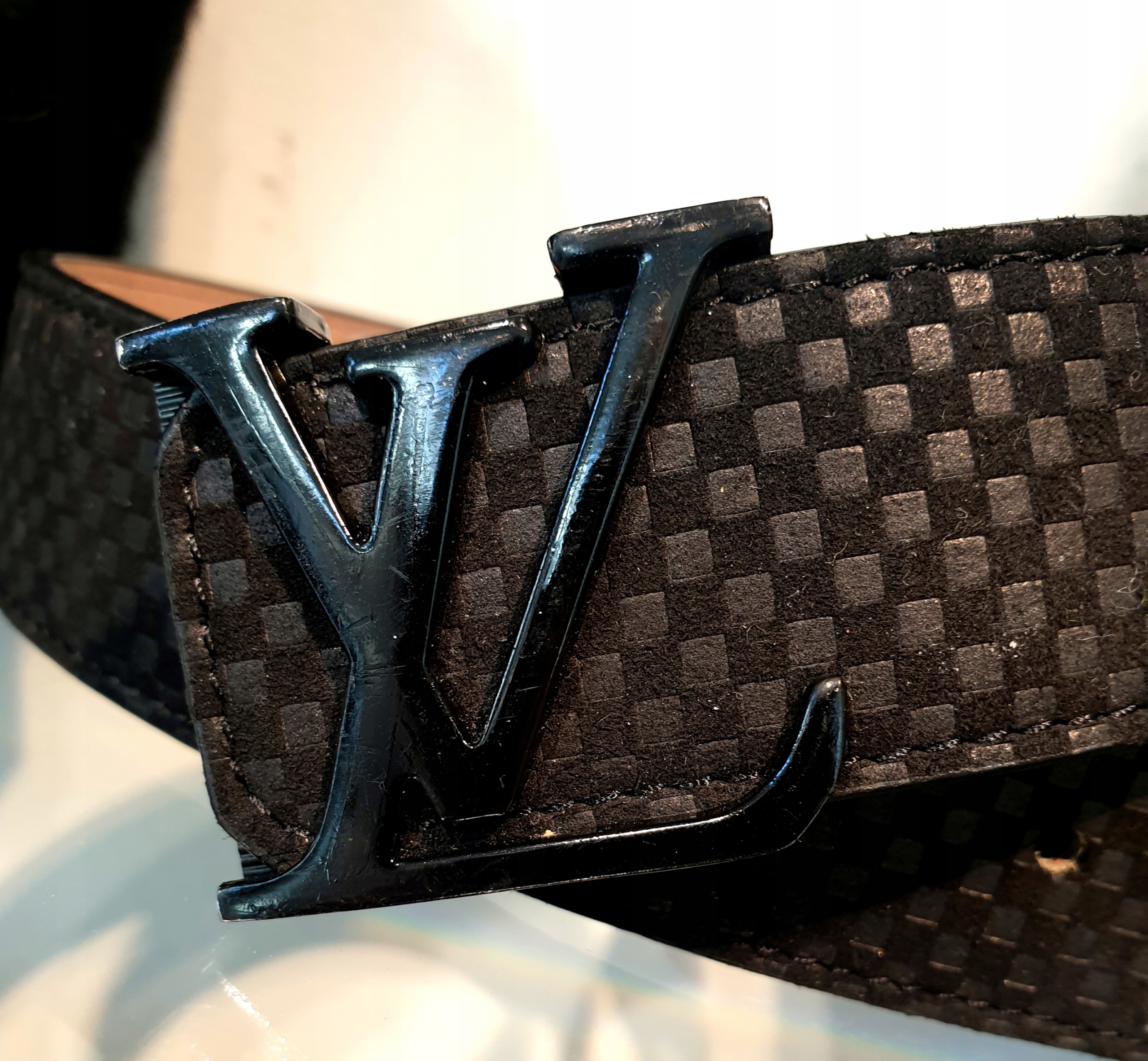 Pasek LV Louis Vuitton damier graphite 90cm,vitkac - 7278411745 - oficjalne  archiwum Allegro