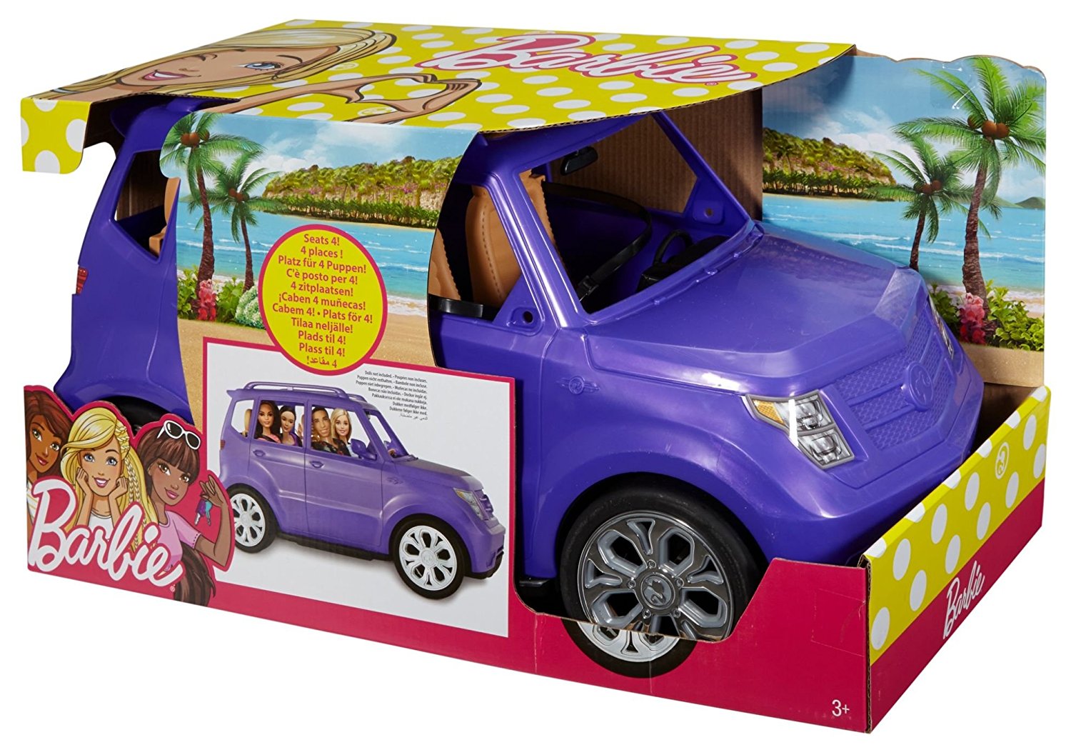 Mattel BARBIE Fioletowy Samochód Auto SUV DVX58 3+ 7092162919