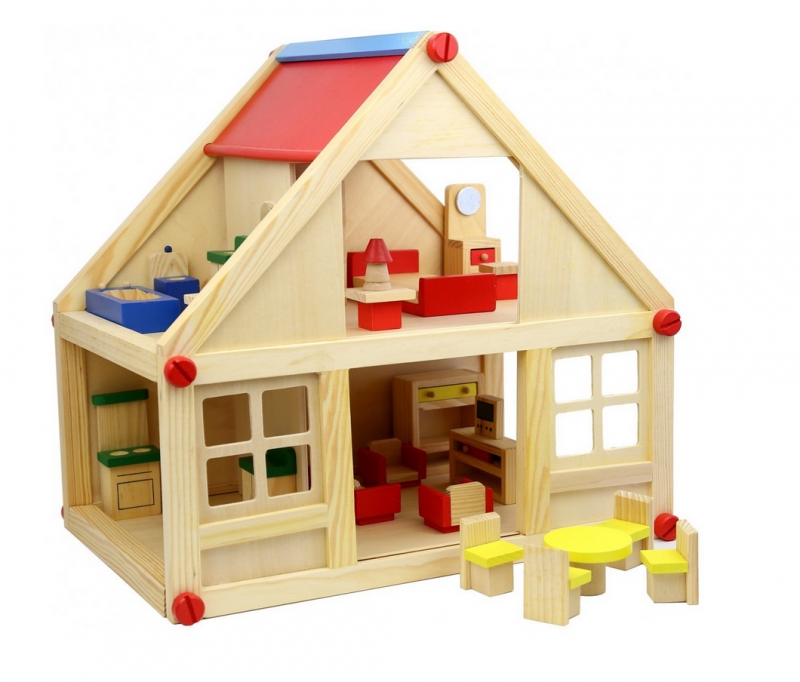 Domek Lalek Domki Zabawki Dzieci Dom Lalki Drewno 7067418304