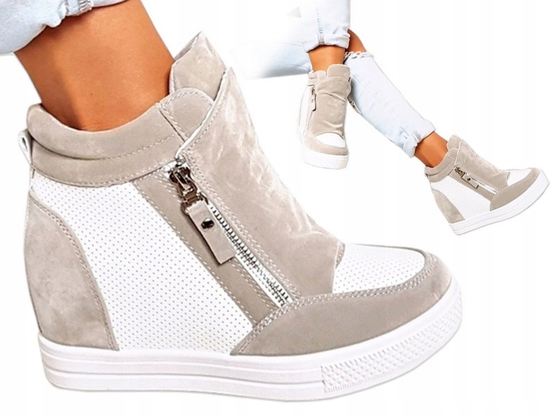 390 TRAMPKI KOTURNY PLATFORMY SNEAKERSY SZARE 37 390 TRAMPKI KOTURNY PLATFORMY SNEAKERSY SZARE 37