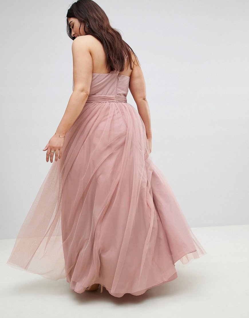 Sukienka MAXI TIUL NA JEDNO RAMIĘ 50 - 7460231953 - oficjalne archiwum