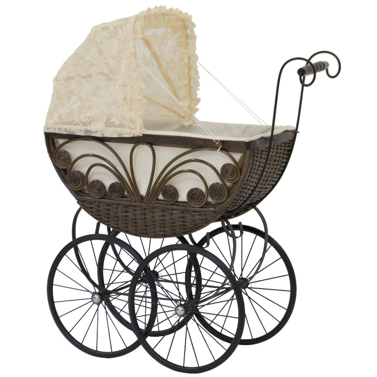 Wózek Dla Lalek Retro Zabawka Piękna Dekoracja 7404755030