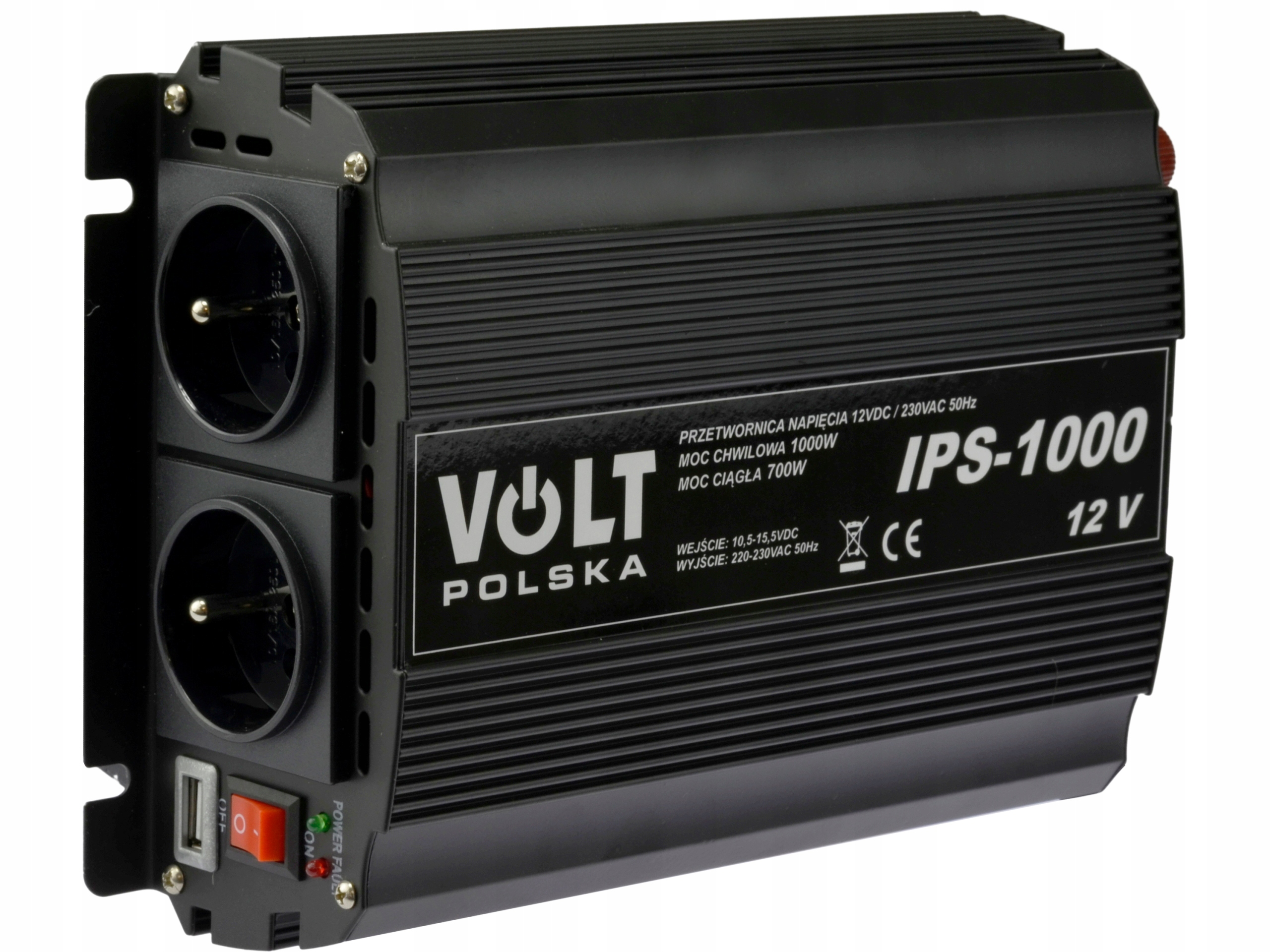 Przetwornica napięcia samochodowa 12V 230V 1000W - 6842658155