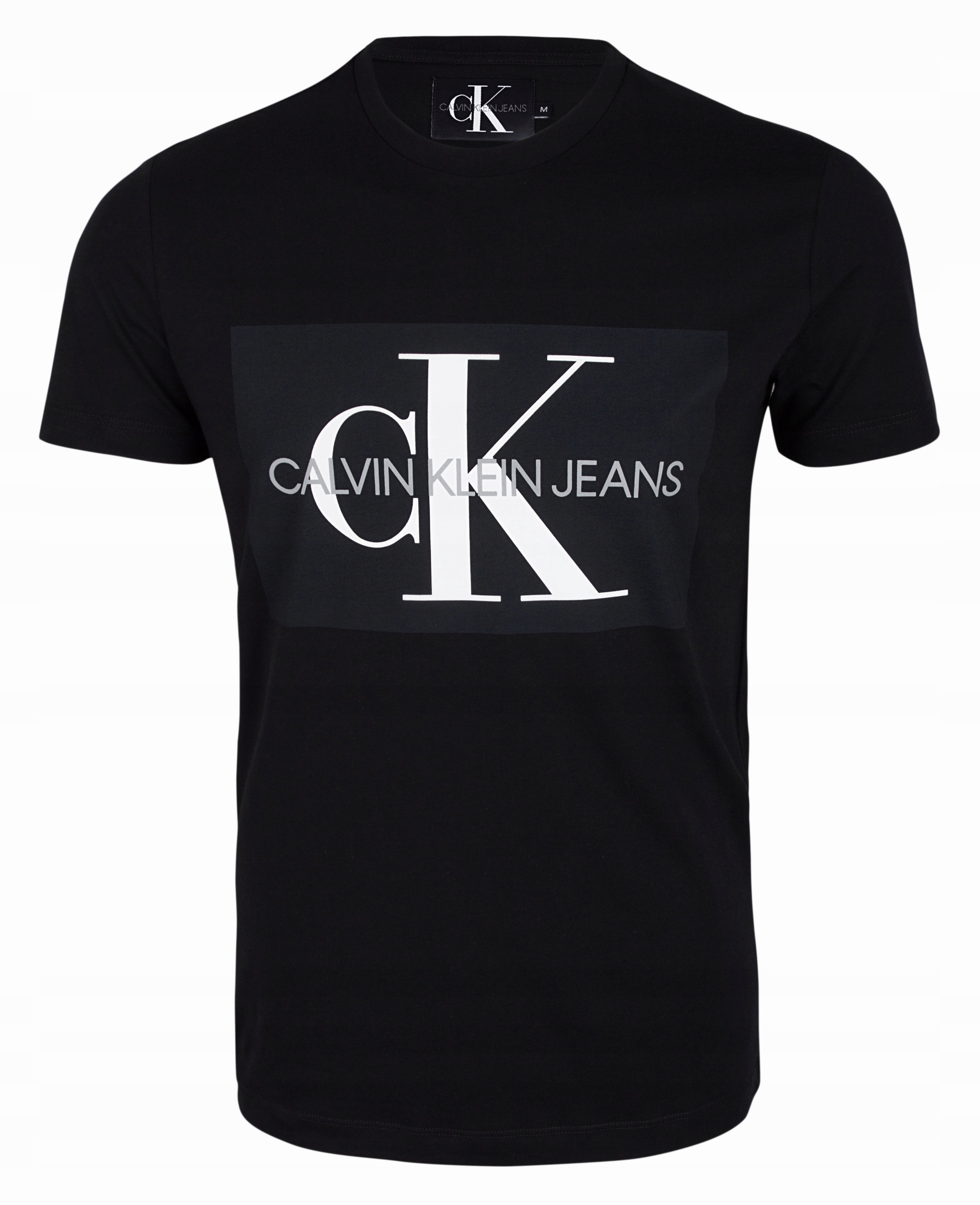 T-SHIRT CALVIN KLEIN MONOGRAM CZARNY XL - 7913125046 - oficjalne