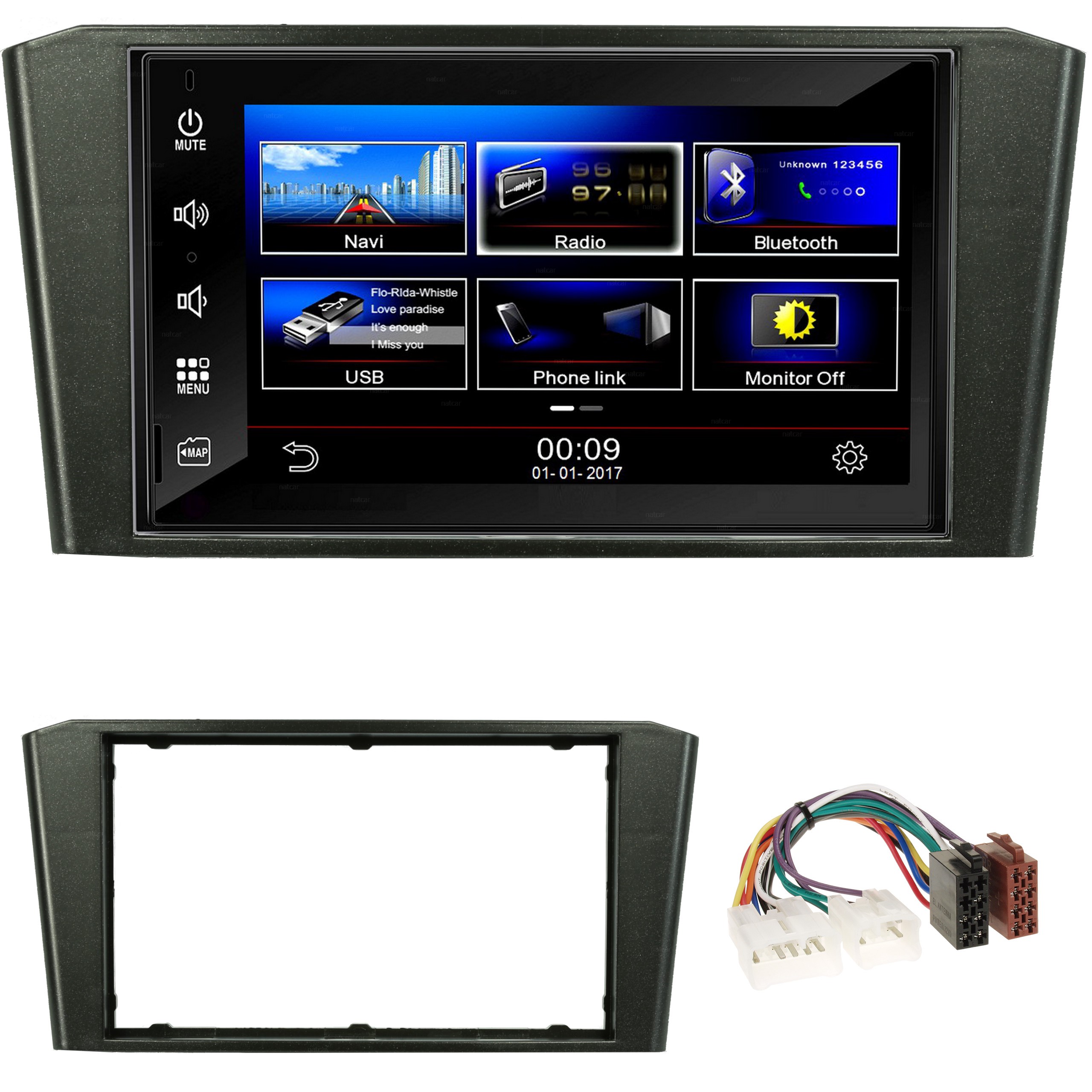 RADIO NAWIGACJA GPS 2 DIN RAMKA TOYOTA AVENSIS T25