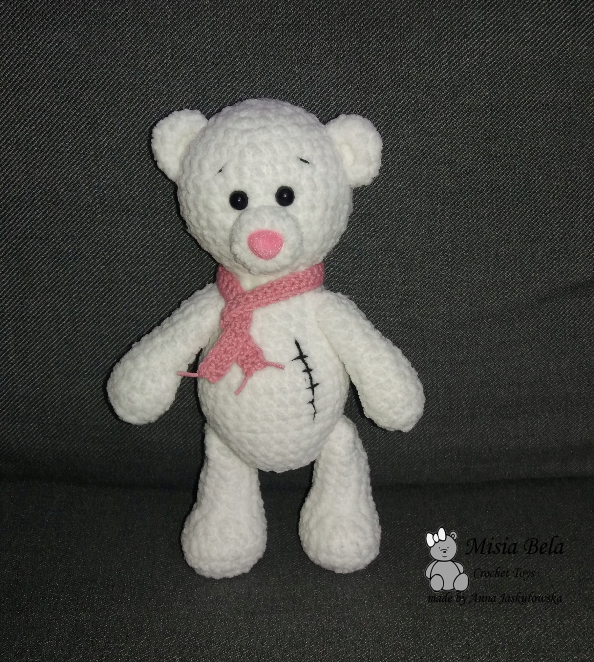 Miś Szydełkowy Eko Zabawka Rękodzieło Hand Made 8091421420