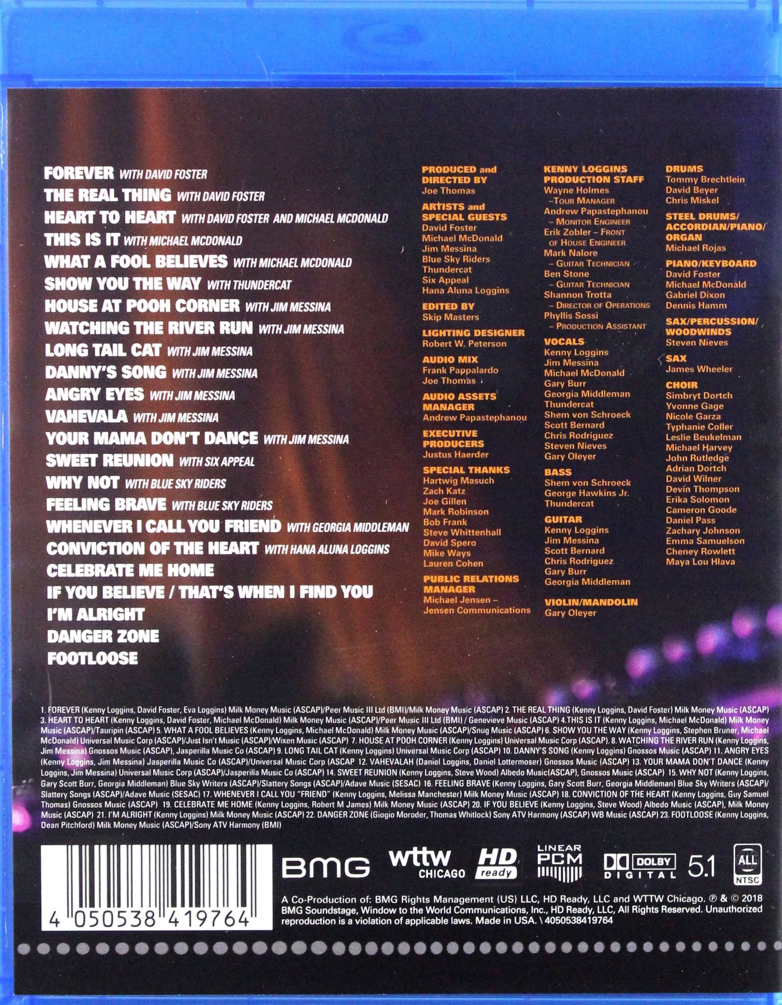 KENNY LOGGINS LIVE ON SOUNDSTAGE (DELUXE) (BLURA 7473190465