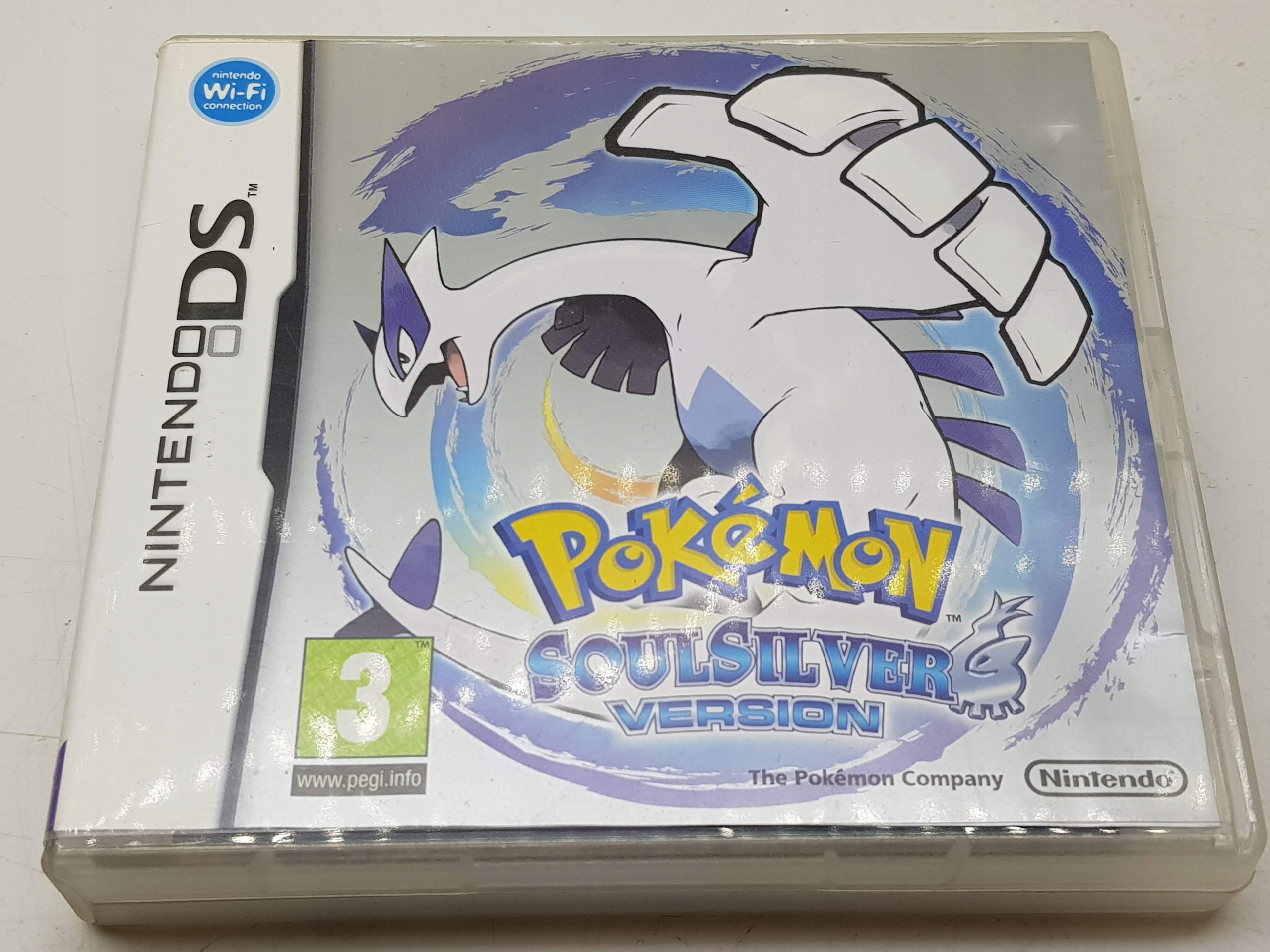 Oryginalny POKEMON SOULSILVER DS 3DS PEŁEN KOMPLET